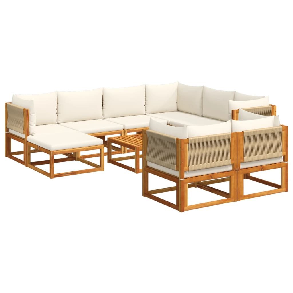 vidaXL Loungesofa 10-tlg. Garten-Sofagarnitur mit Kissen günstig online kaufen