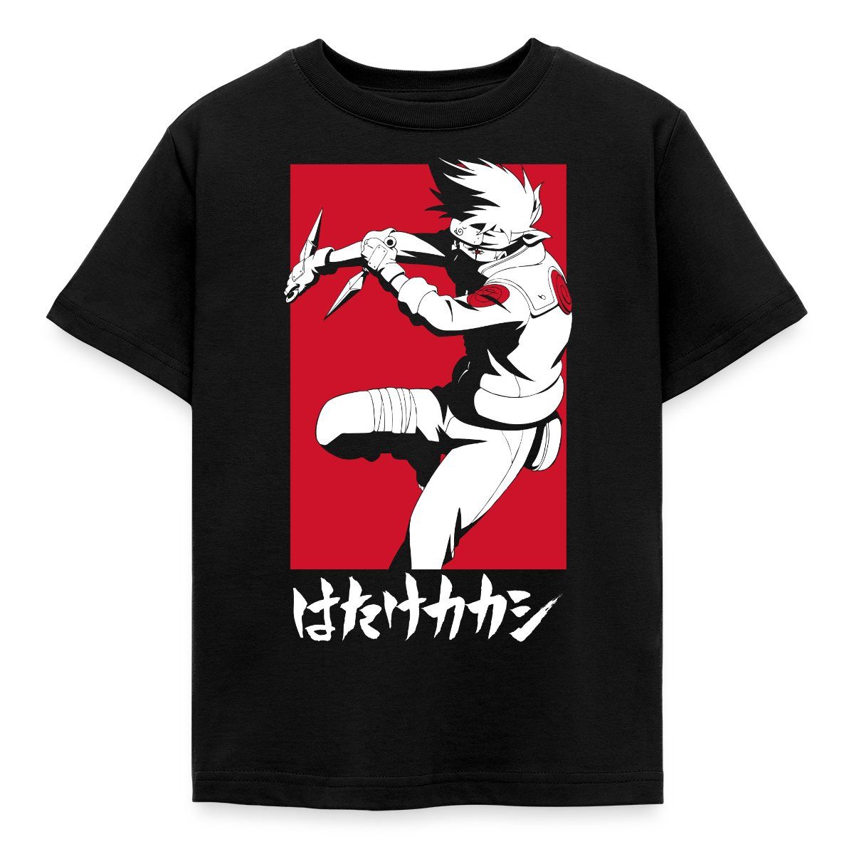 Spreadshirt T-Shirt Naruto Shippuden Cooles Kakashi-Design Kinder T-Shirt (1-tlg)