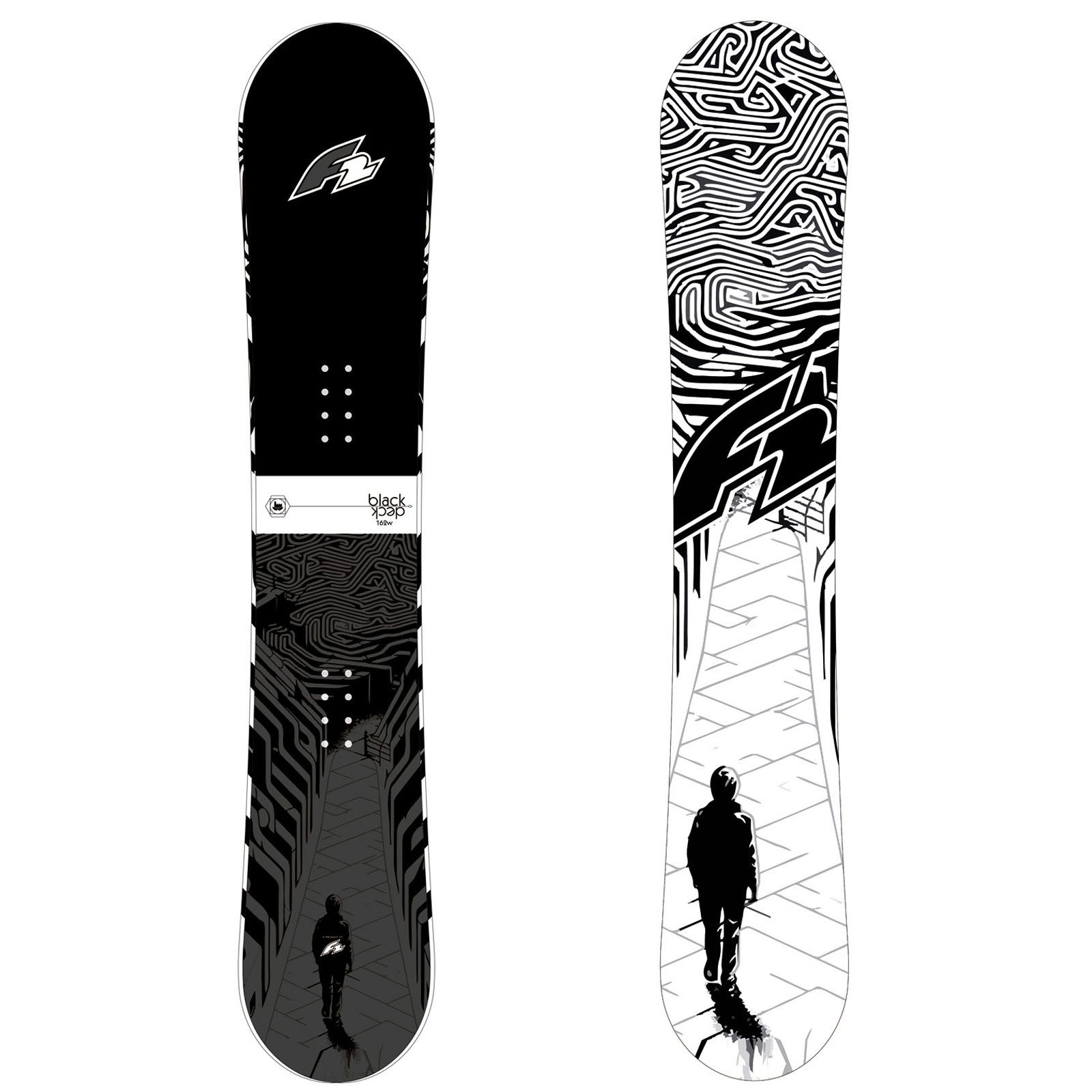 F2 Snowboard F2 Snowboard Black Deck extra wide Freeride/Freestyle 154w cm Schwarz