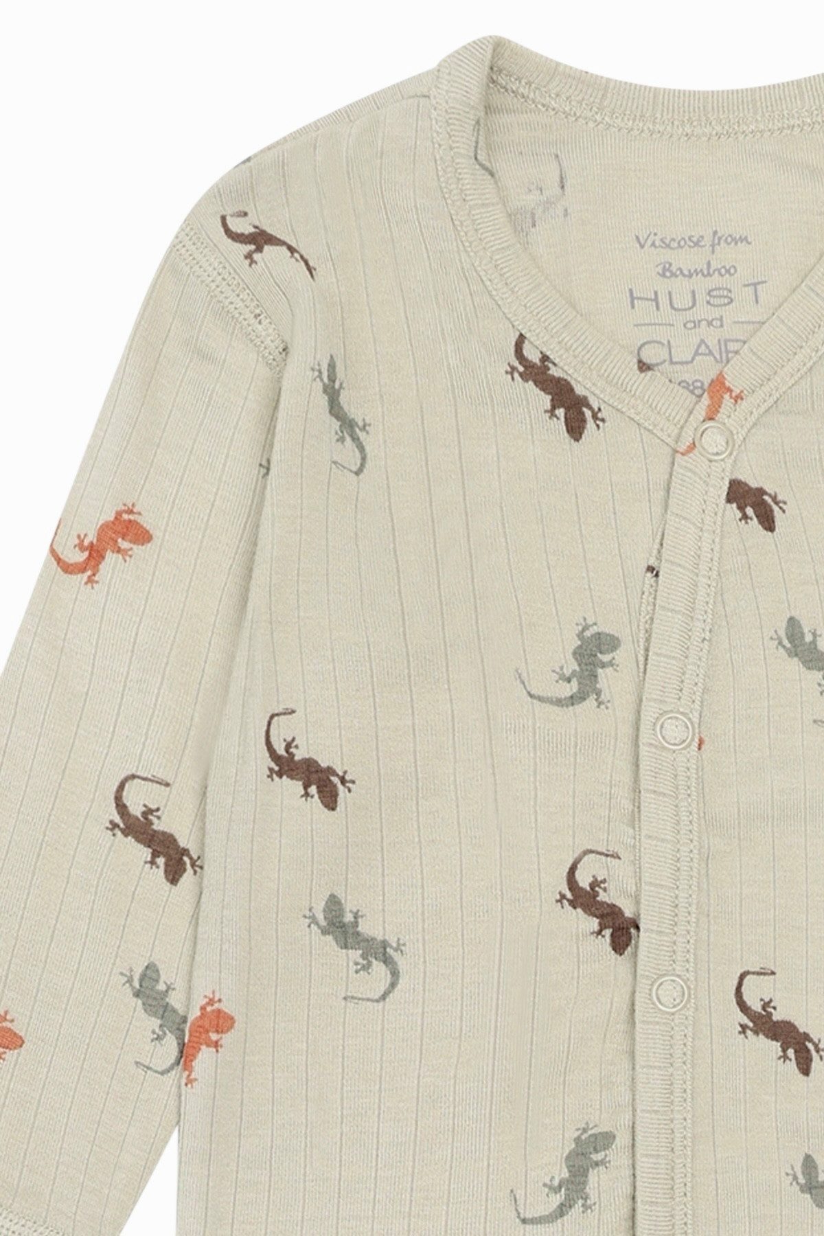 Hust & Claire Schlafoverall Mulle Lizards (1-tlg) Overall „Mulle Lizards“ – Bambus-Viskose Jungen-Einteiler