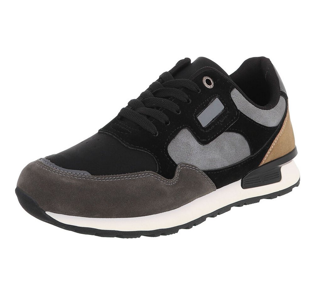 Coolwalk Herrensneaker mit Profilsohle und Schnürung Sneaker (91563879) Flach Sneakers in Schwarz