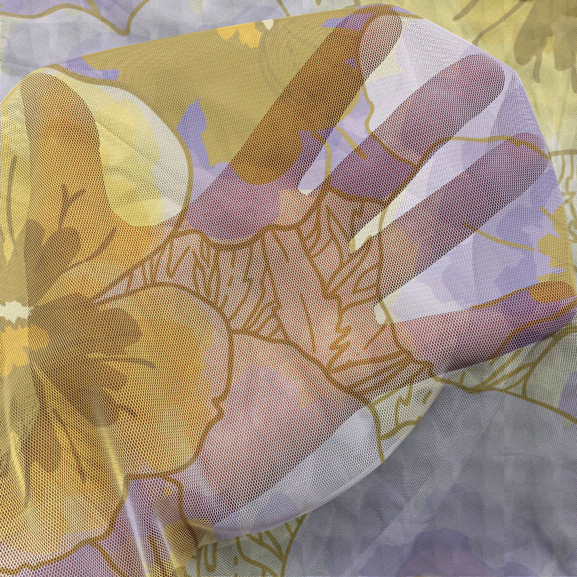 Hand 2 gezeichnet Pansy Drapierung Garten Panels, Hochzeit Abakuhaus, schiere Gardine Blumen Party für