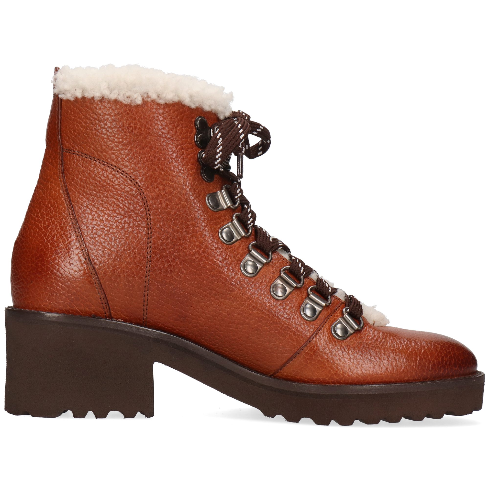 Melvin & Hamilton Abigail 5 Leder-Schnürstiefeletten für Damen Stiefelette Block-Absatz, Vegetabile Gerbung