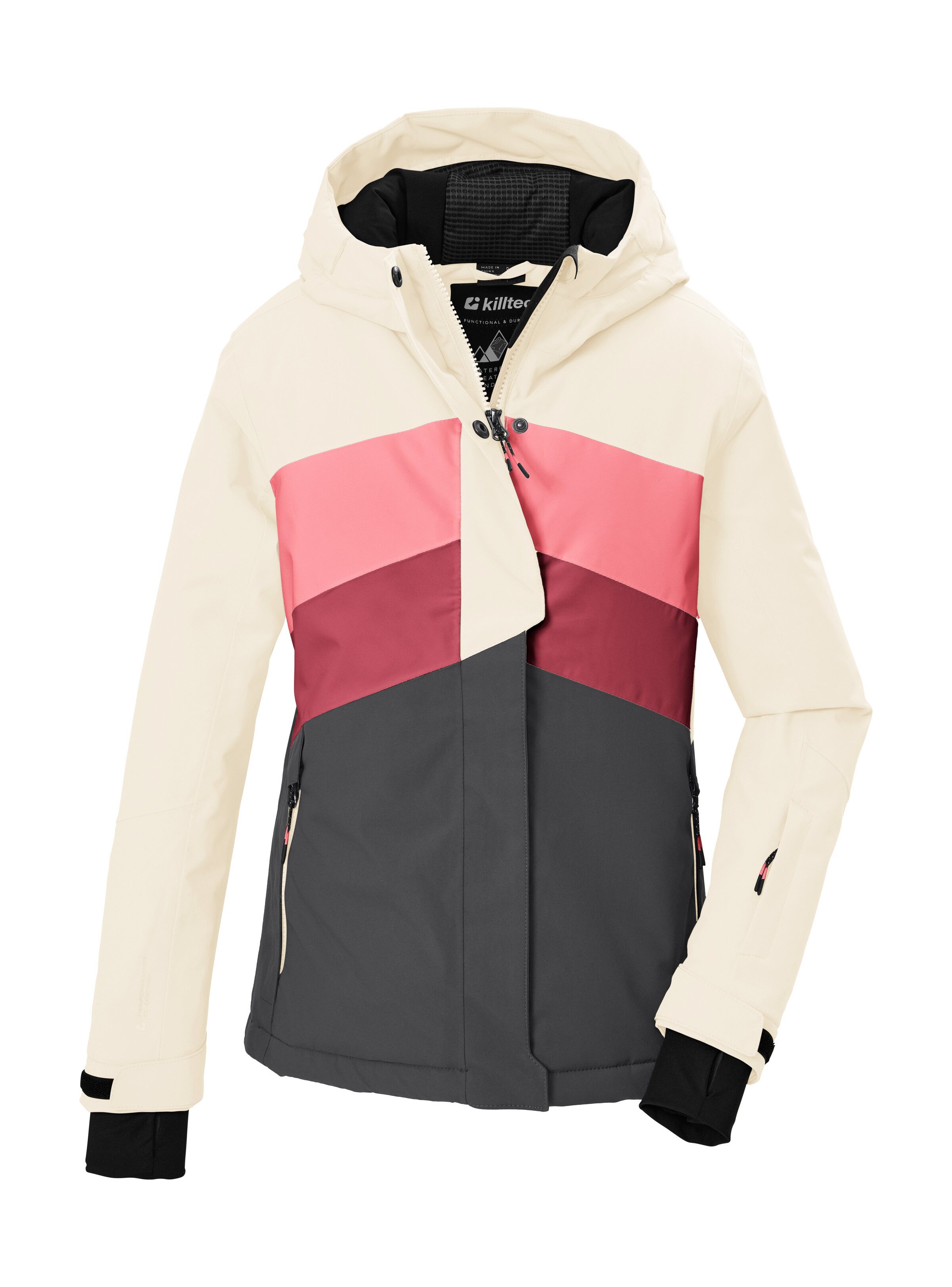 Killtec Skijacke KSW 196 GRLS SKI JCKT Wind- und wasserdichte Skijacke mit verstellbaren Details