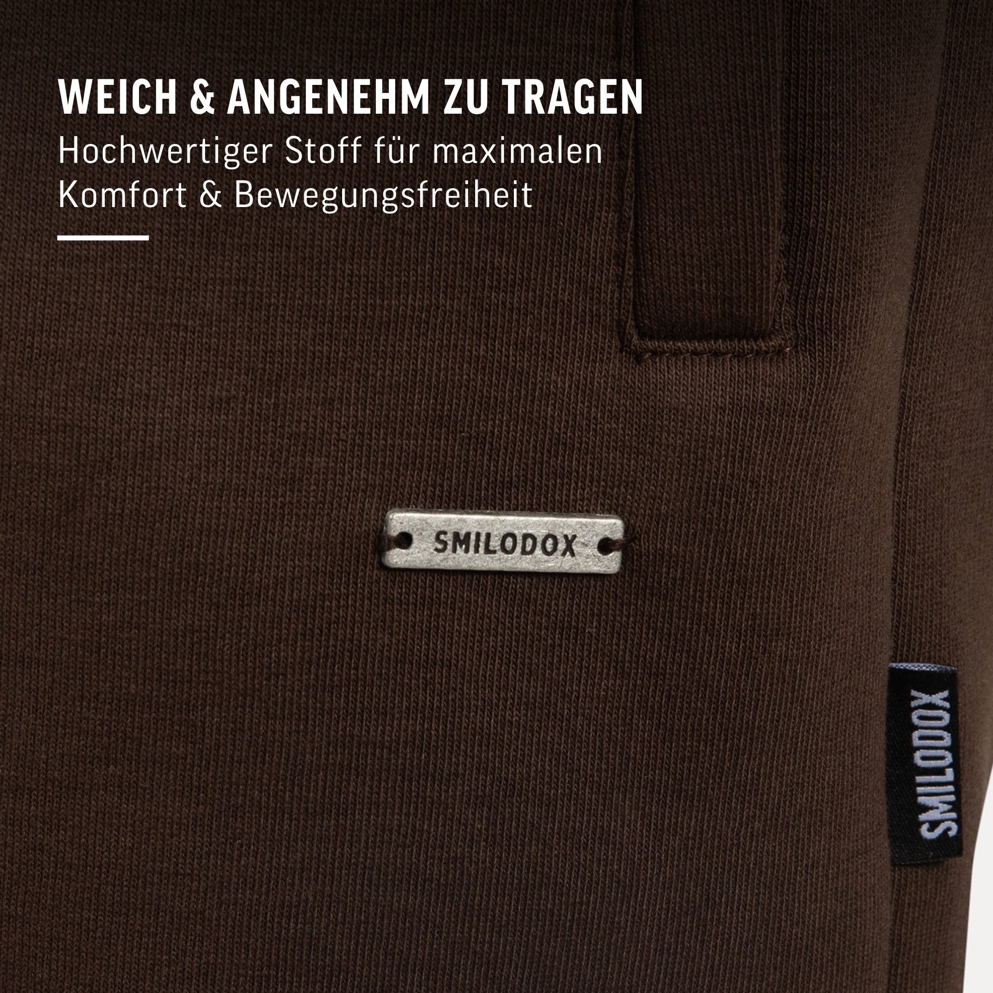 Jogginghose Ilyas, Regular Fit Sweathose, Taschen, Metalllabel, weiches Material