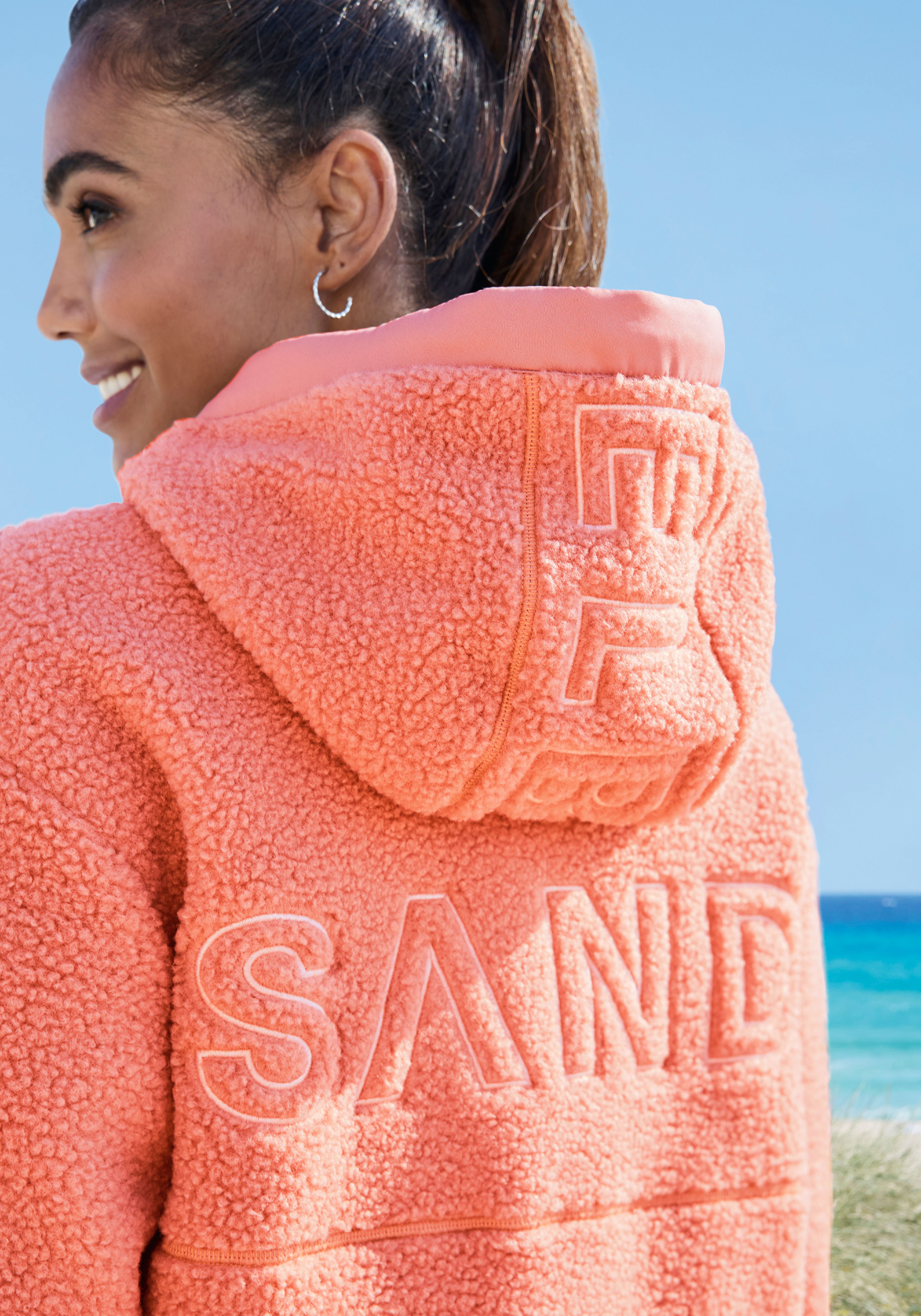 Elbsand Fleecejacke mit Kapuze