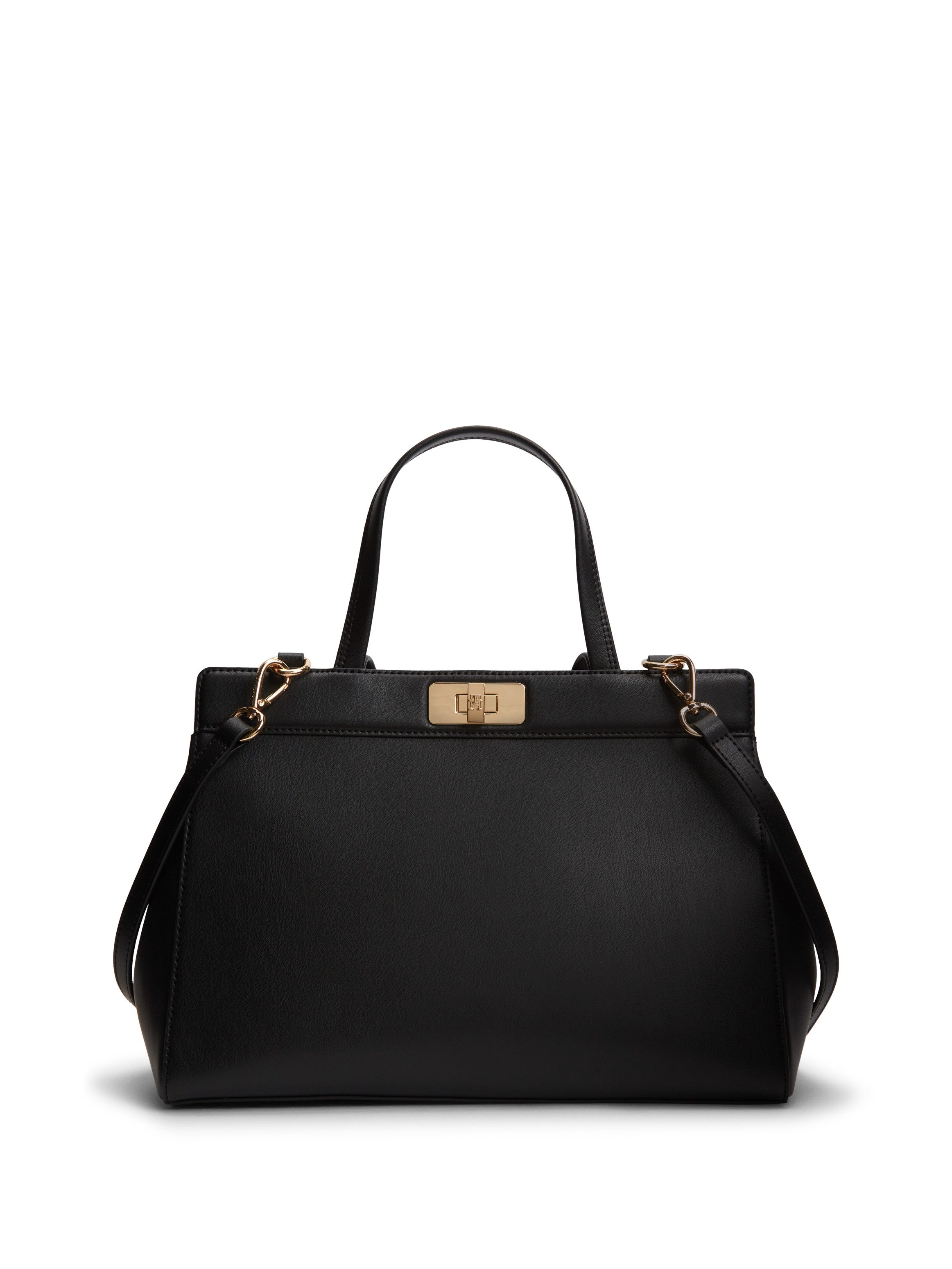 Tommy Hilfiger Henkeltasche TH MODERN SATCHEL, Damen Tragetasche, Umhängetasche, mit goldfarbenen Details