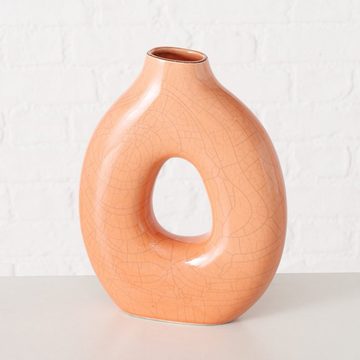 BOLTZE Dekovase "Blomo" aus Keramik in orange H26cm, Vase