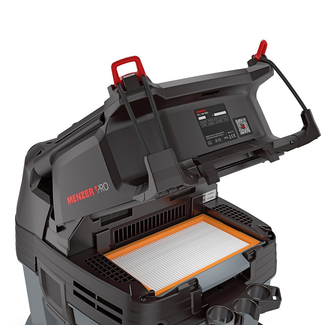 MENZER Industriesauger VCL 530 PRO, 1380 W, Sicherheitssauger, Nass-Trocken-Sauger, Klasse L, 30l