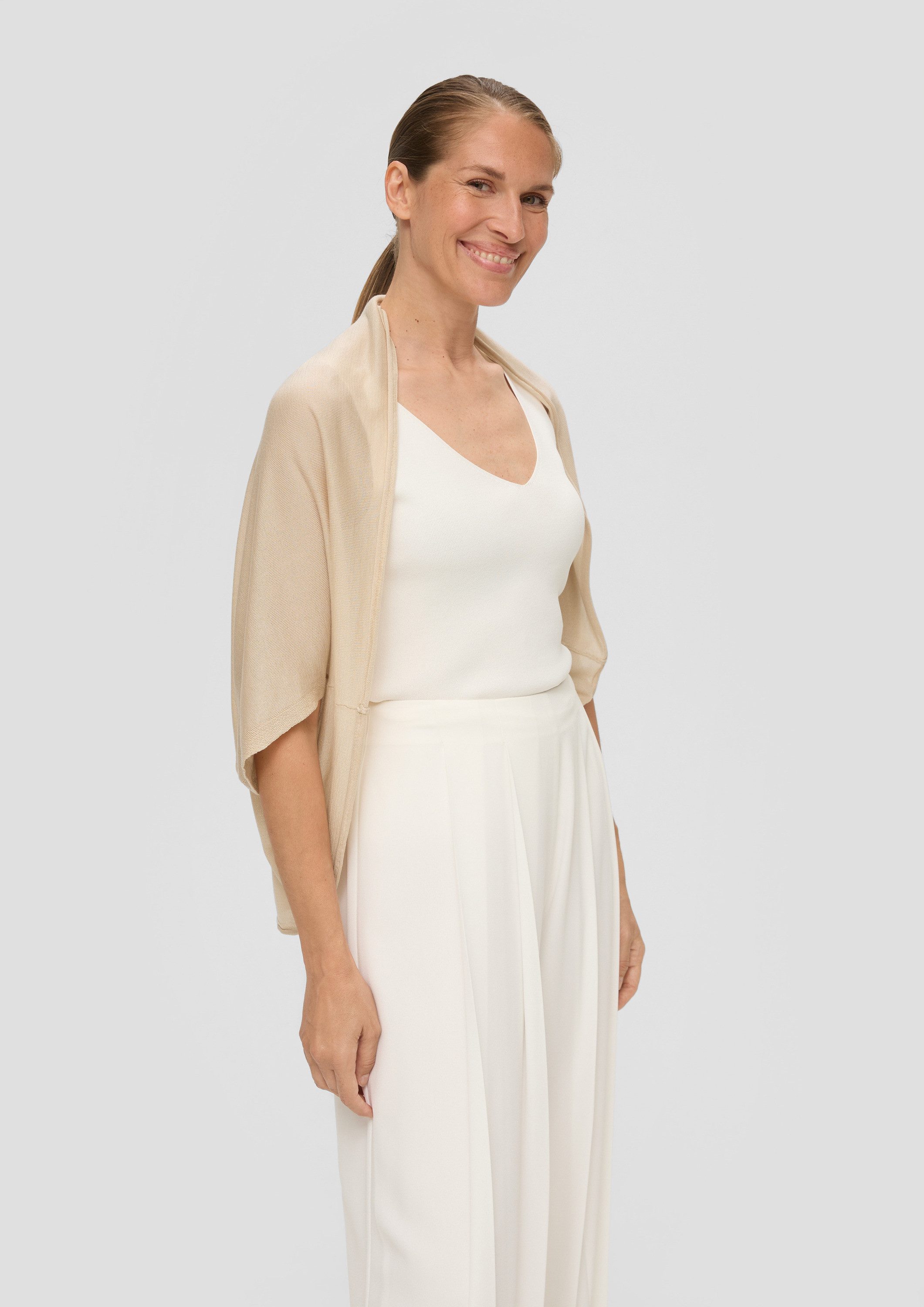 s.Oliver Poncho Tuch Weicher Strickponcho aus Lyocell günstig online kaufen