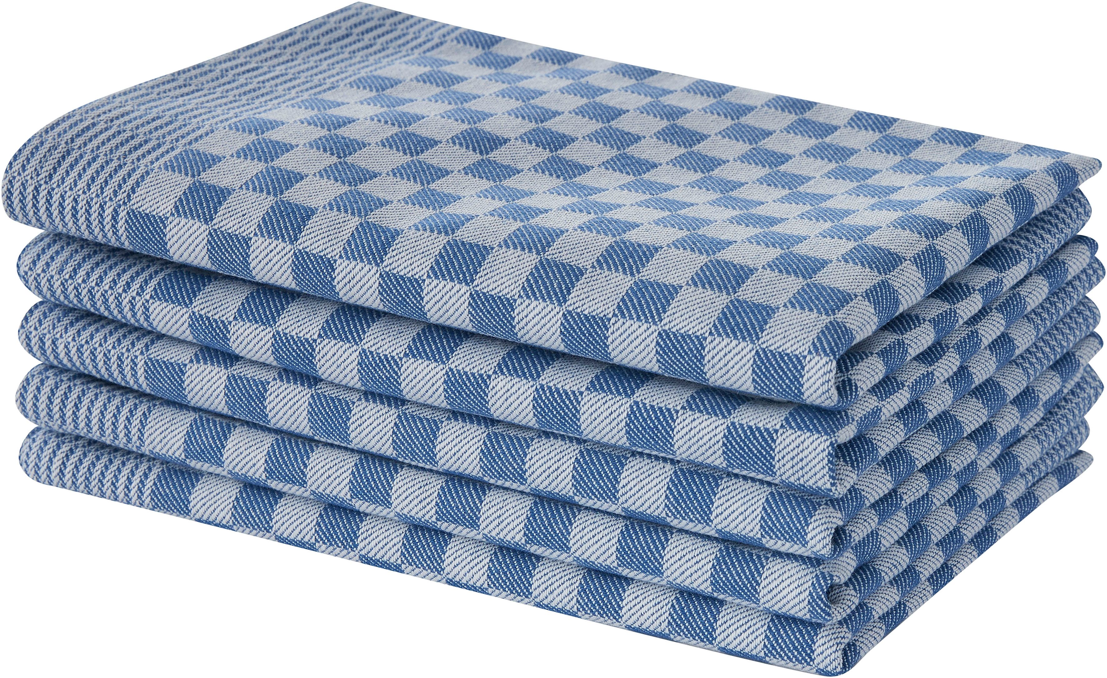 OTTO home Geschirrtuch Keersten Premium, (Set, 5-tlg., 5er Set), hochwertig, Grubentuch, 100 % Baumwolle, 5er-Set, 65 × 50 cm