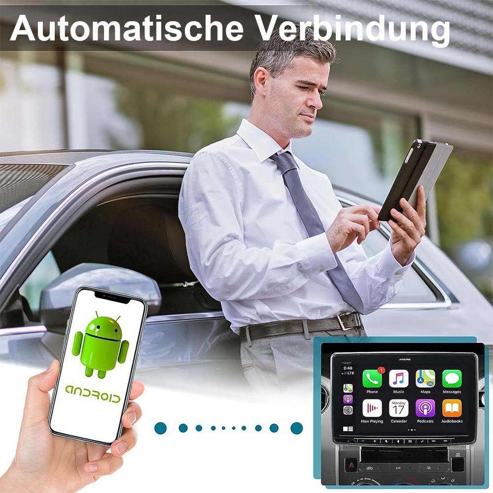 und Drahtloser in KFZ-Adapter, iPhone Sie für CarPlay-Adapter einen CarPlay kabellosen Autos Konvertieren kabelgebundenes Adapter MOUTEN