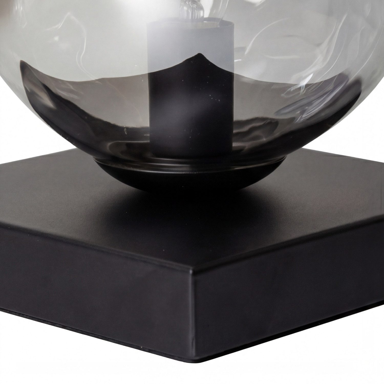 Licht-Erlebnisse Tischleuchte CLONLINA, ohne Leuchtmittel, Glas Silber verspiegelt E14 17,5 cm Lavaglas Nachttisch Schlafzimmer – Bild 4 von 5