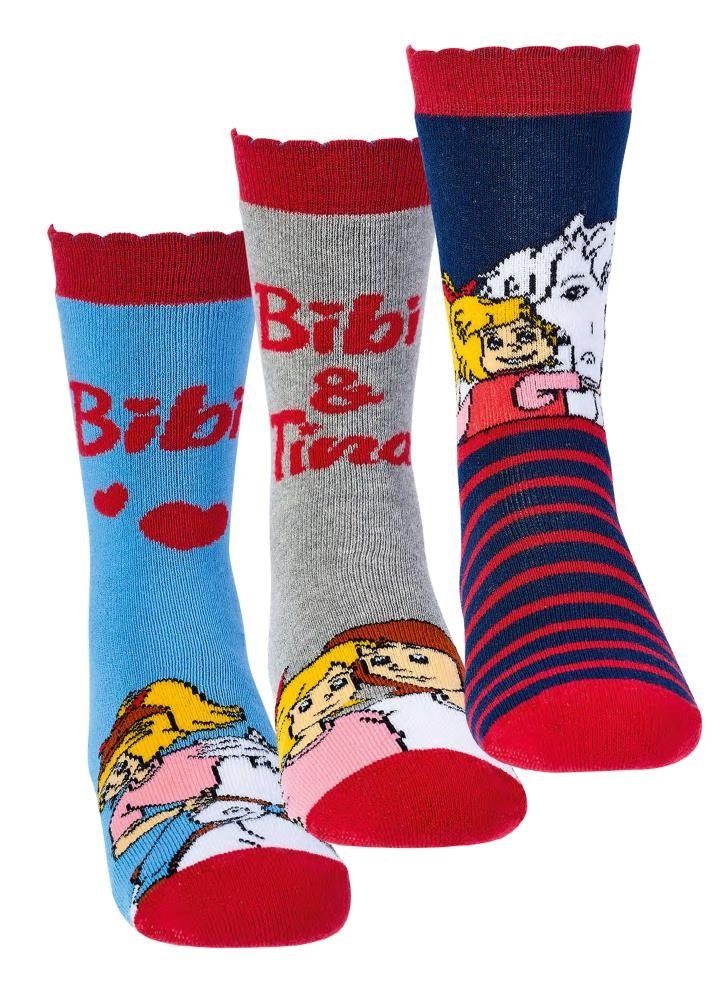 FussFreunde ABS-Socken 4 Paar Bibi & Tina Kinder Socken, ABS-Druck, Stoppersocken | Stoppersocken