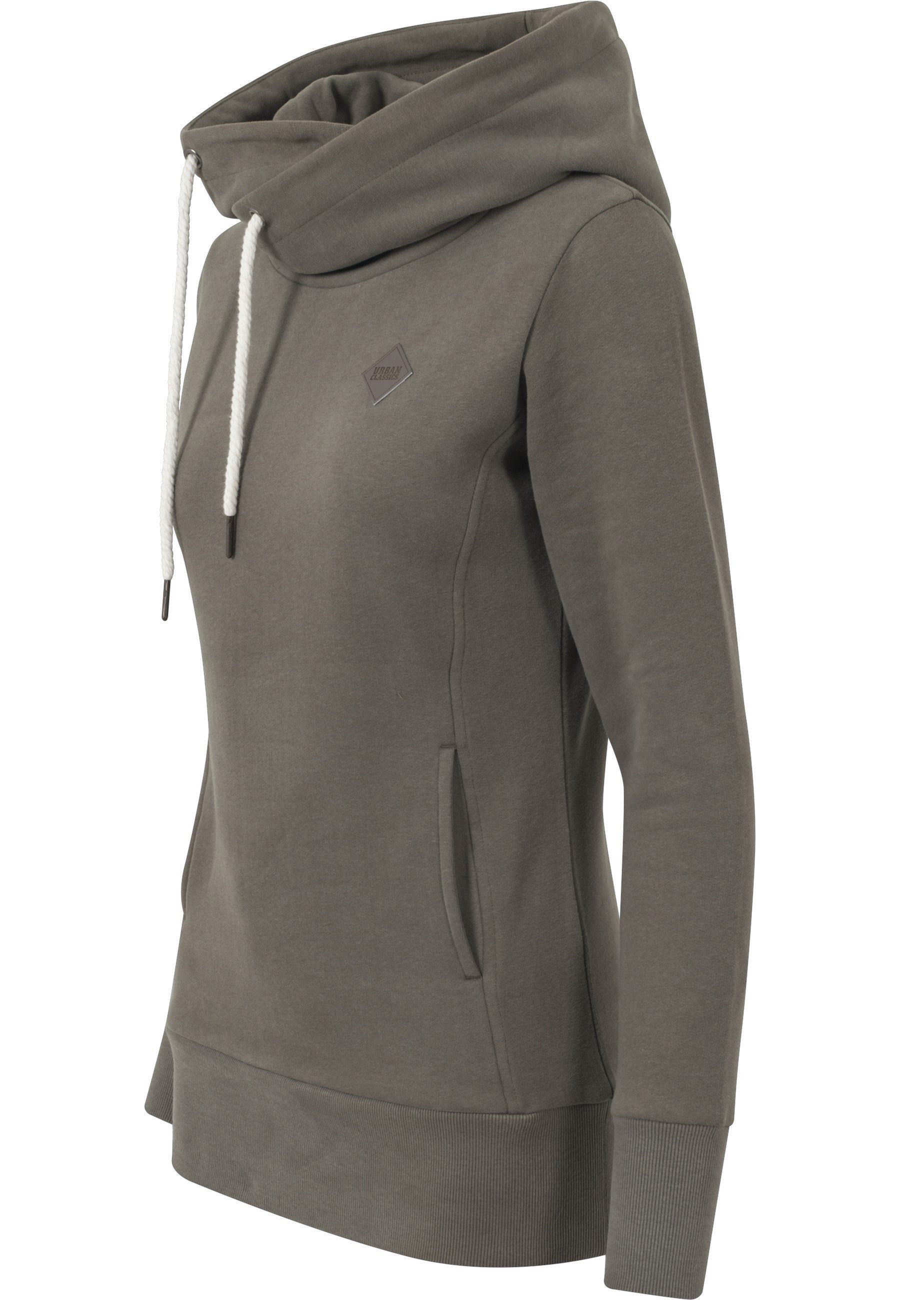 URBAN CLASSICS Kapuzenpullover Urban Classics Damen Ladies Long Logopatch Hoody (1-tlg)
