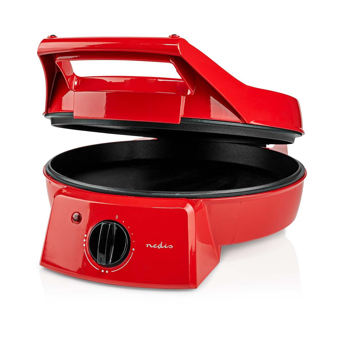 Nedis Heißluftfritteuse FCPM100FRD, schnell pizza backen, 180° tischgrill, einfache reinigung
