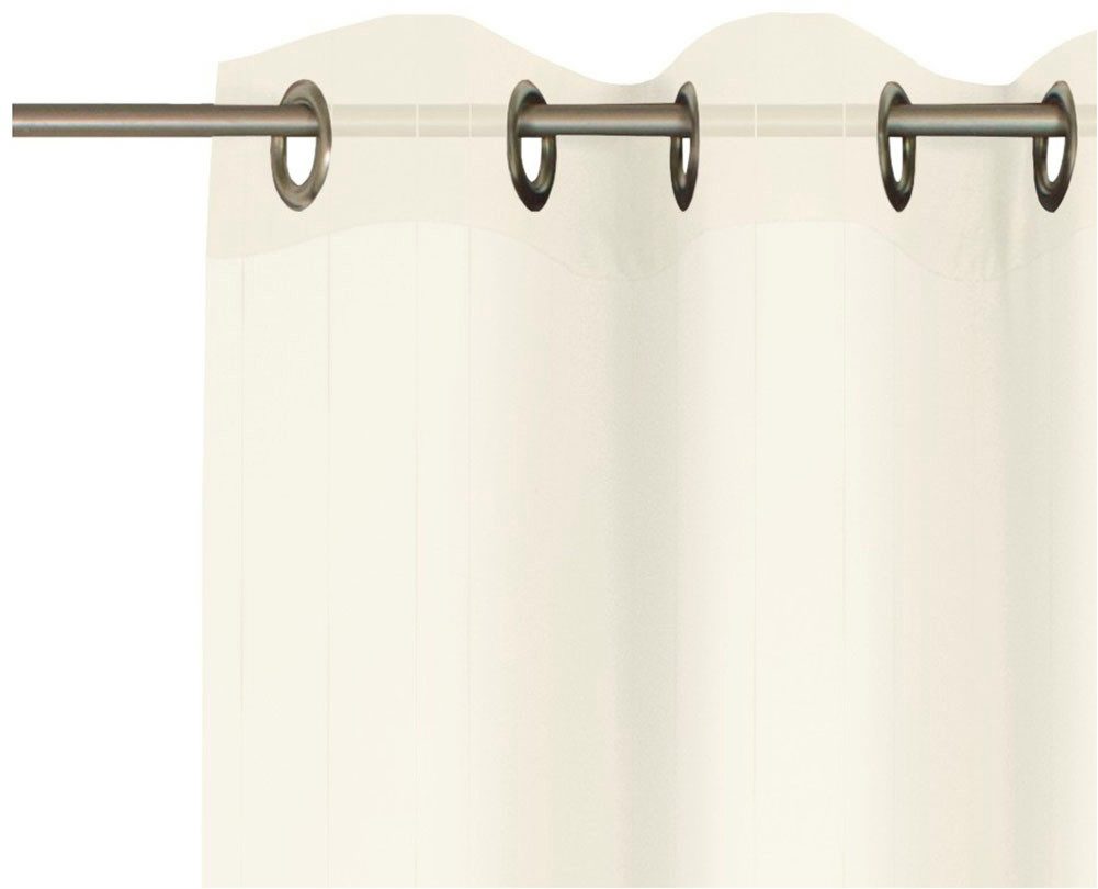 Wirth Gardine Manuela (1 St), Ösen, halbtransparent, Voile, Fertig-Store mit Metallösen nach Maß