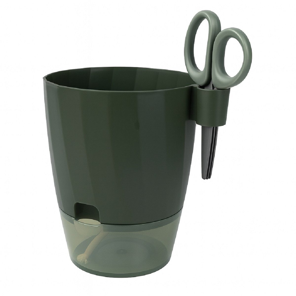 genialo Kräutertopf Selbstbewässernder Kräutertopf mit Schere für frische Küchenkräuter