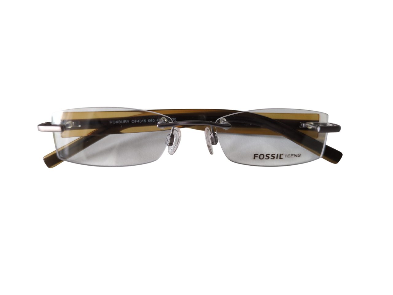 Fossil Brillengestell Korrektionsfassung Brille Metall Gunmetal 47/17/130 - OF4015060