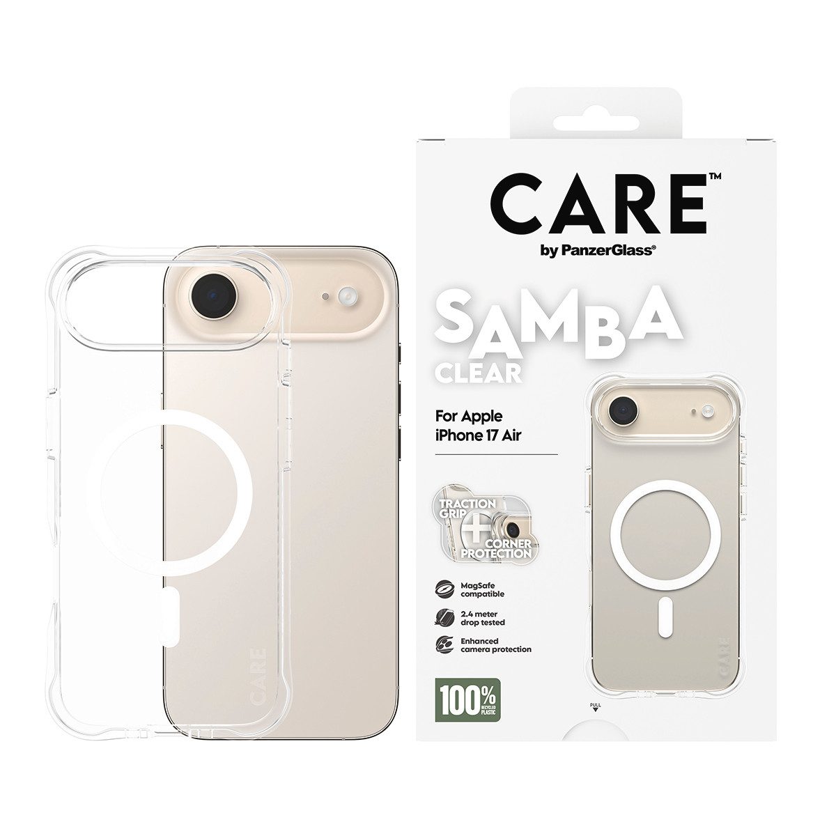 CARE by PanzerGlass Handyhülle Samba MagSafe Case für Apple iPhone Air, Backcover, Schutzhülle, Handyschutzhülle, Case, Schutzcase, stoßfest