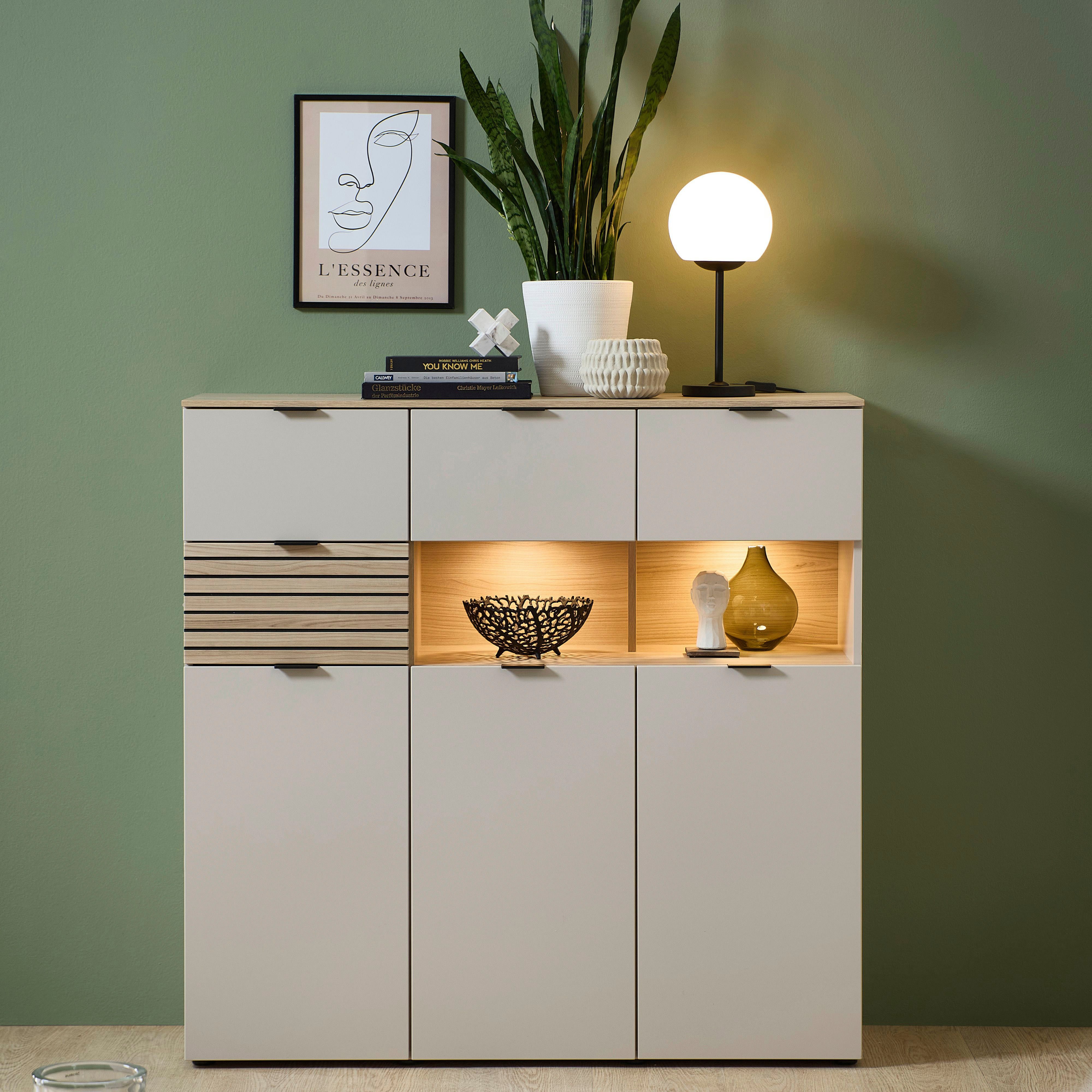 Innostyle Highboard INA Highboard, 84 x 125 x 45 cm (B/H/T) (1 St)
