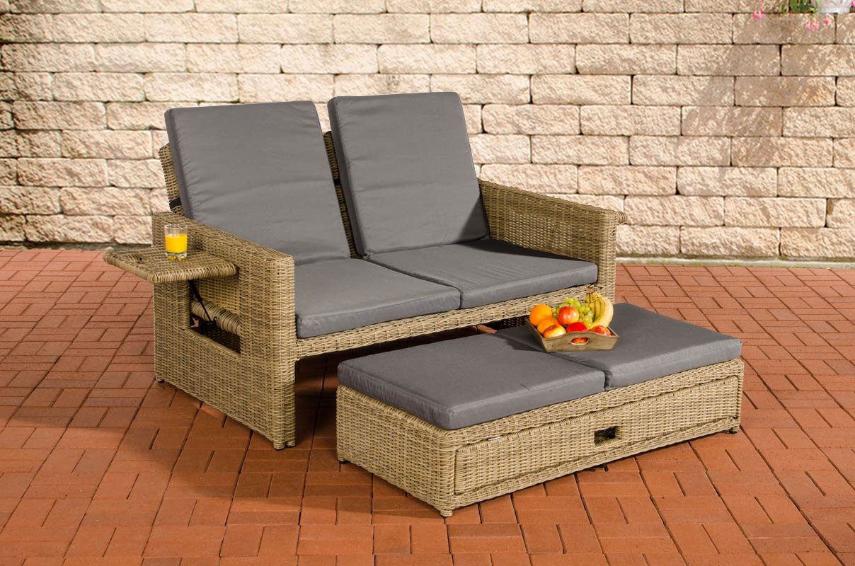 CLP Gartenlounge-Set Ancona 5mm, mit verstellbarer Rückenlehne