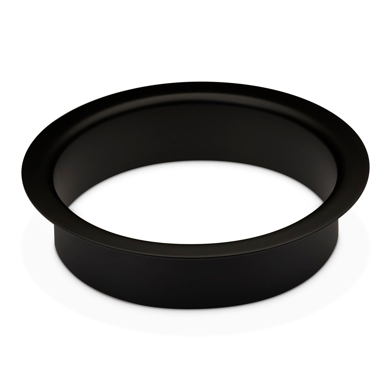 SO-TECH® Möbelbeschlag Durchwurfring Einfwurfring Edelstahl schwarz lackiert, Ø 180 mm, H 41,5 mm zum Einbau in Waschtisch / Arbeitsplatte