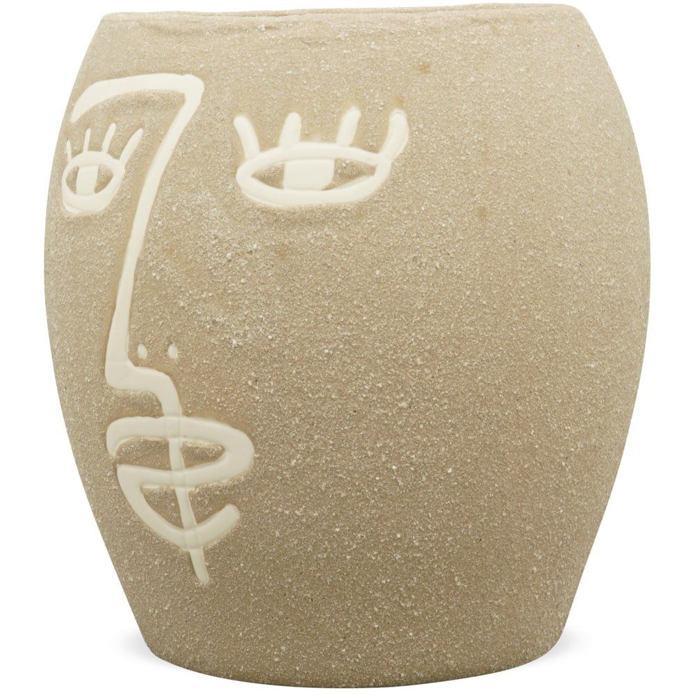 HOME Deko beige cm St) & Porzellan Blumenvase 14,5 (1 Blumentopf Ø HOBBY Vase matches21