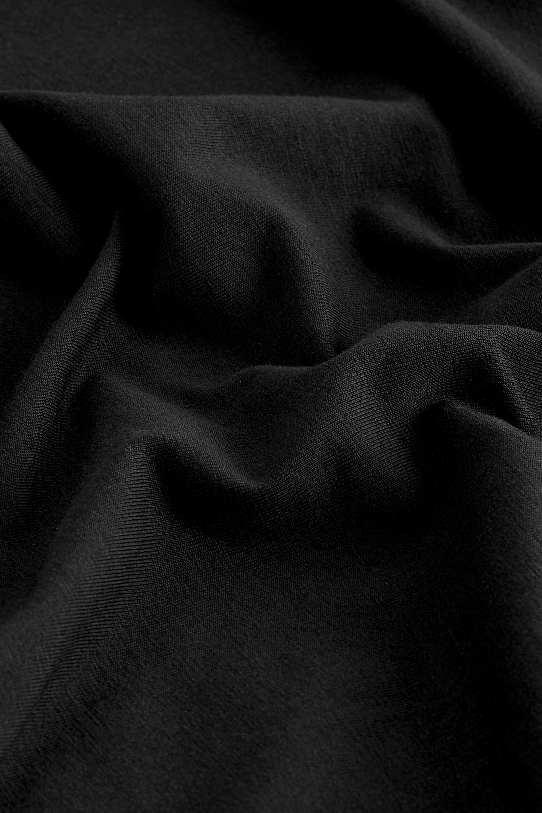 Langarm-Poloshirt Langärmeliges Black Poloshirt aus (1-tlg) Jersey Next