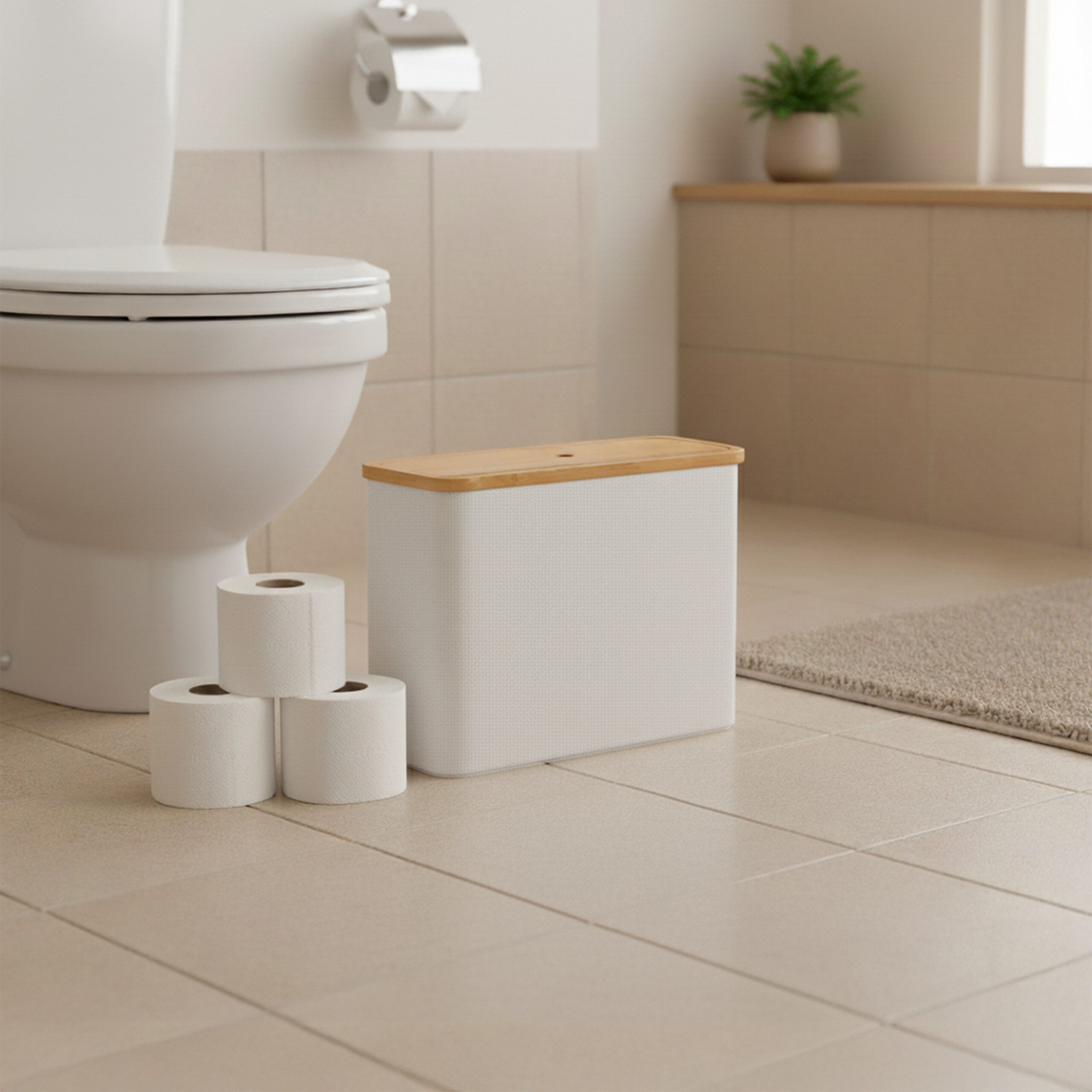 relaxdays Toiletten-Ersatzrollenhalter Toilettenpapier Aufbewahrung 12 Roll günstig online kaufen