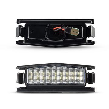 LLCTOOLS KFZ-Ersatzleuchte LED Kennzeichenbeleuchtung Auto, E-geprüft mit geringem Verbrauch, Plug and Play, 2 St., kaltweiß, 6000K, 18 SMD, für MAZDA MX-5 Miata, ND BJ ab 2015 - mit CAN-Bus
