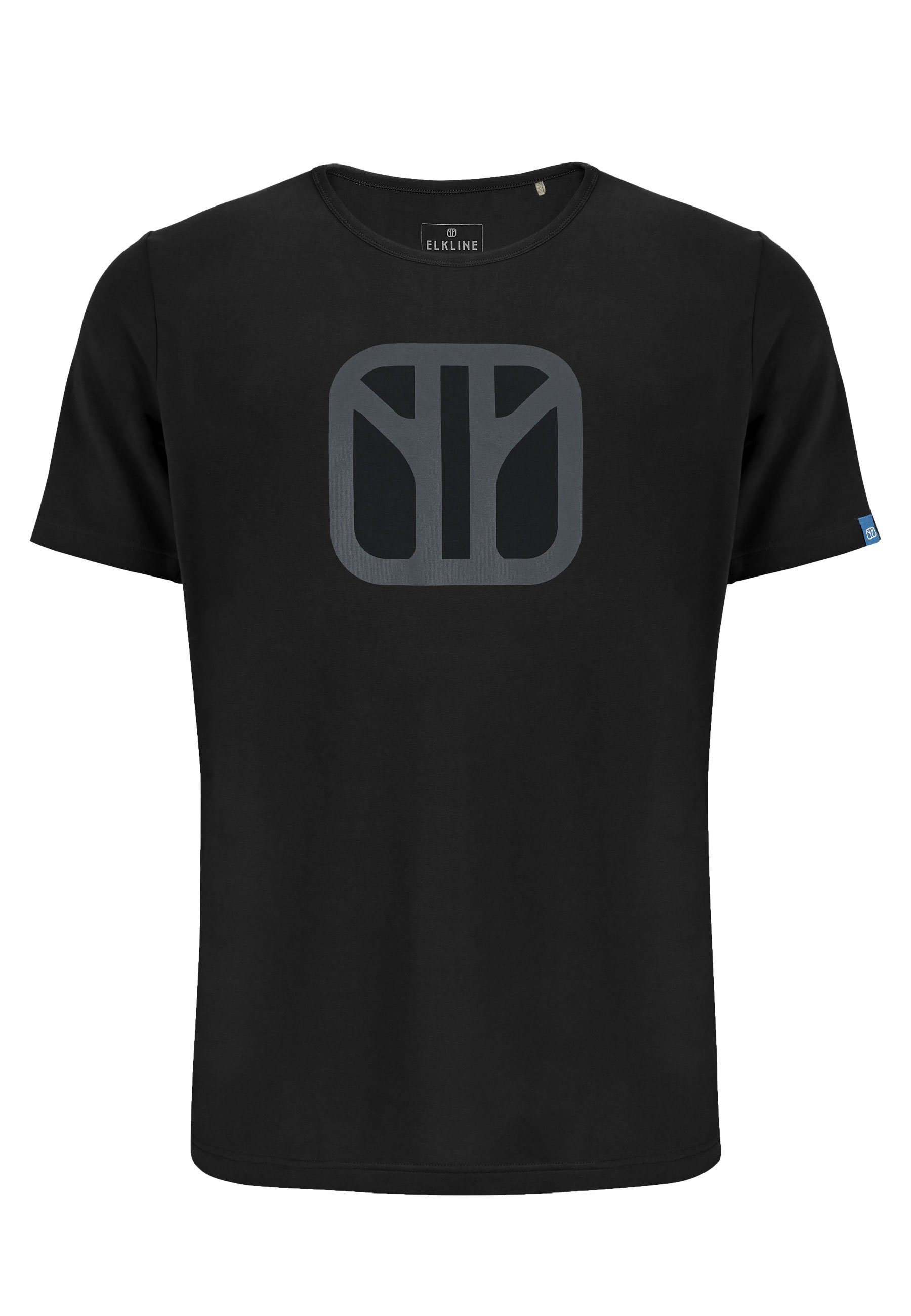 T-Shirt Lo Elkline Brust black Logo großer Druck auf der Go