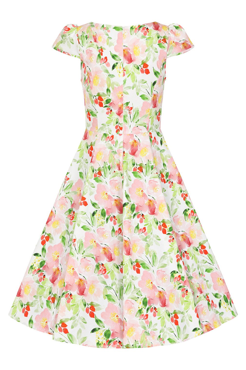 Hearts & Roses London A-Linien-Kleid Larisa Floral Swing Dress Rockabella Vintage Retro