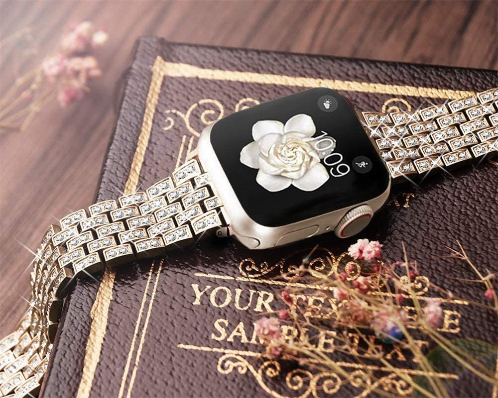 kompatibel mit Serie champagnerfarben Watch 7/6/5/4/SE/3/2/1 Apple Armband Smartwatch-Armband iWatch ELEKIN für
