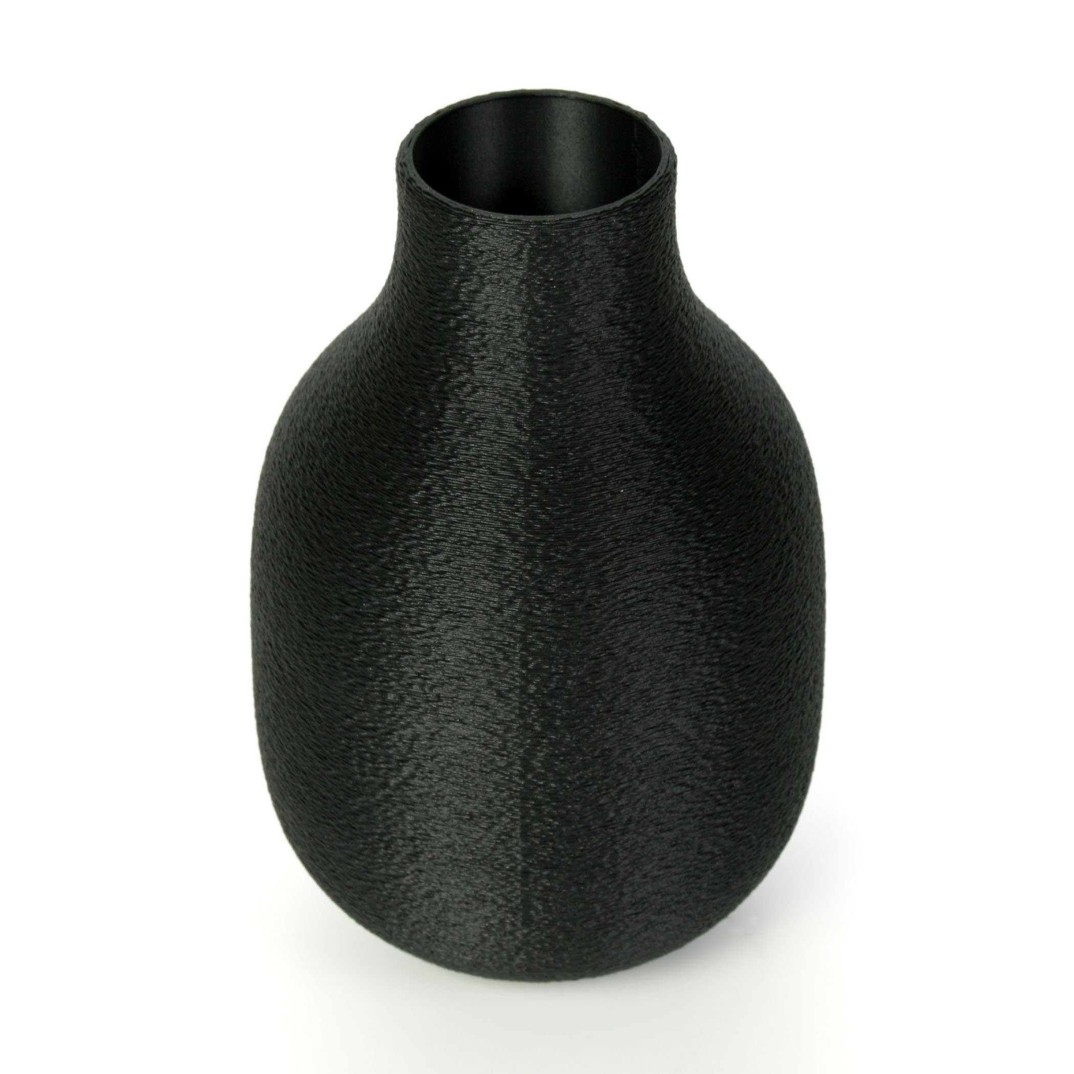 Kreative Feder Dekovase – Vase aus aus & Blumenvase Rohstoffen; Black nachwachsenden Bio-Kunststoff, Designer bruchsicher wasserdicht Dekorative