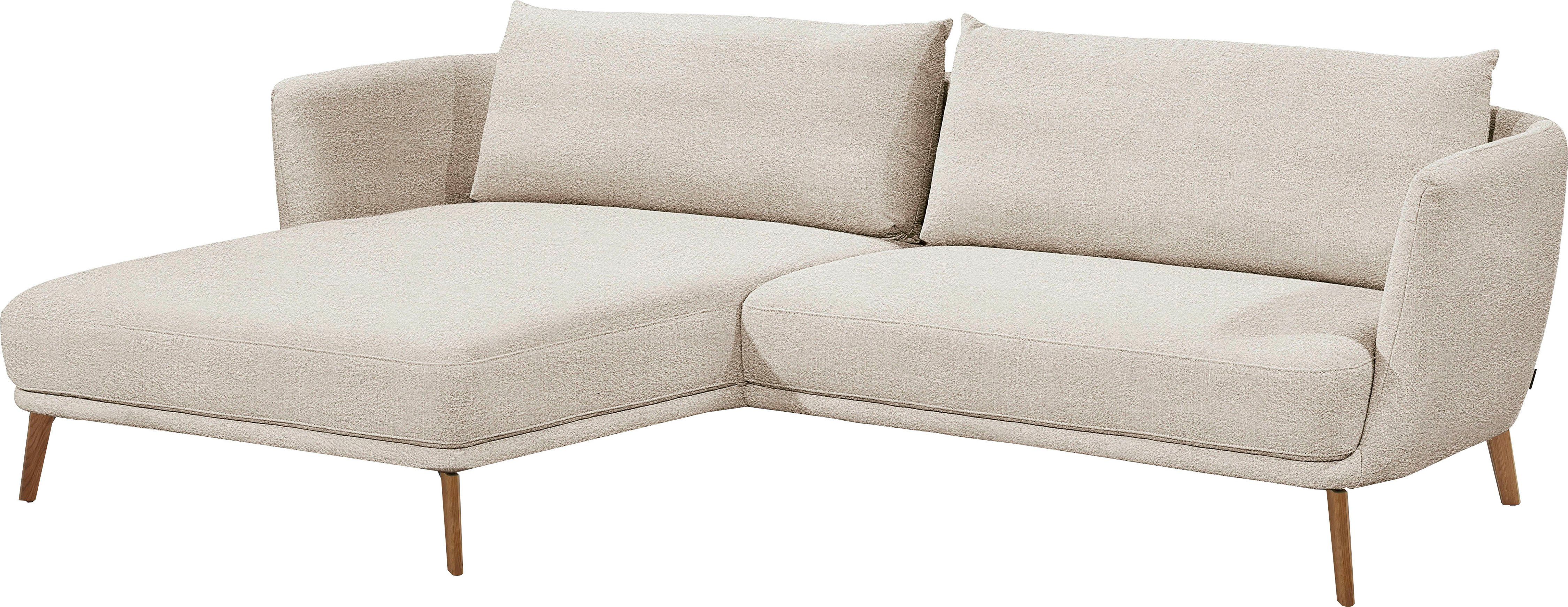 SCHÖNER WOHNEN-Kollektion Ecksofa Pearl - 5 Jahre Hersteller-Garantie, auch in Bouclé L-Form, Maße (B/H/T): 270/71/160 cm, Füße aus Massivholz