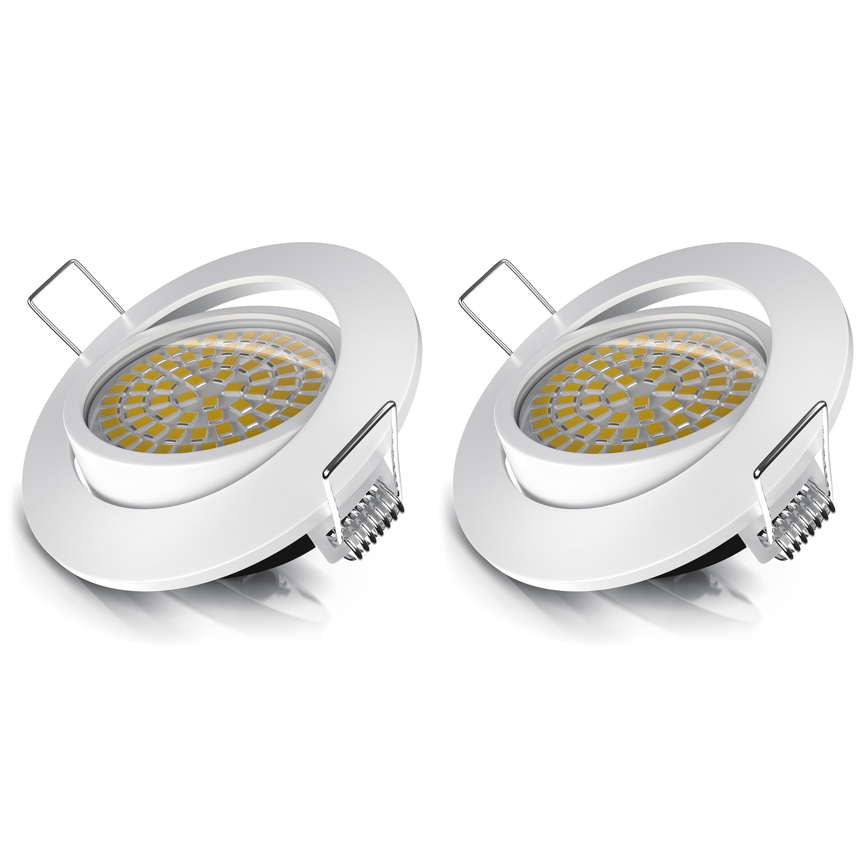 Brandson LED Einbaustrahler Deckenspot schwenkbar, Ultra Flach, Warmweiß 30 günstig online kaufen