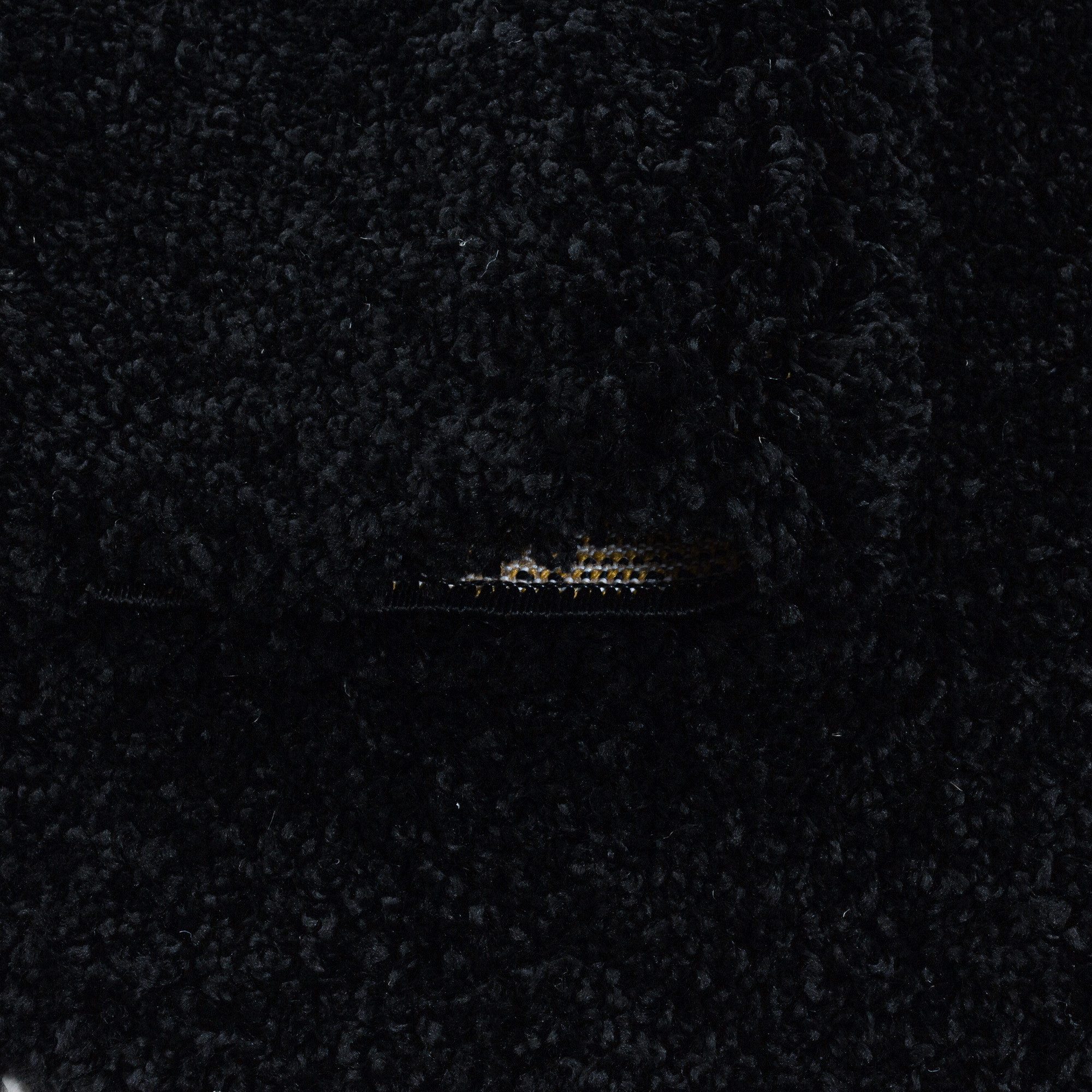 KADIMA DESIGN Teppich SPREE Shaggy Langflor Wohnzimmer Schlafzimmer Waschbar Einfarbig, Rund, Höhe: 32 mm, Schwarz, 80x80 cm, Wohnzimmerteppich Strapazierfähig  – Bild 5 von 5