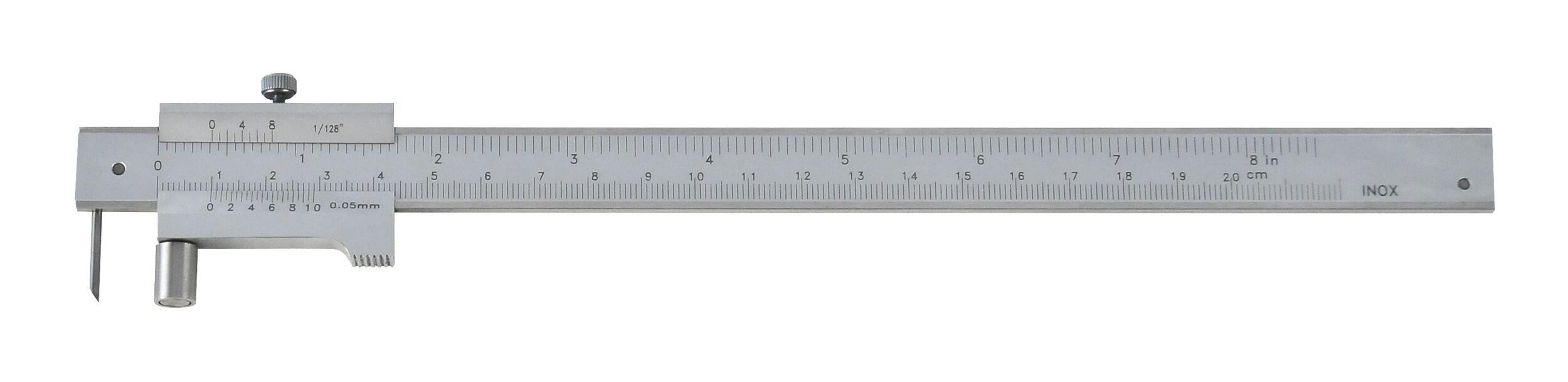 fortis Messschieber, Anreiß 200mmmit Rolle, rostfrei und HM-Spitzen, rostfrei