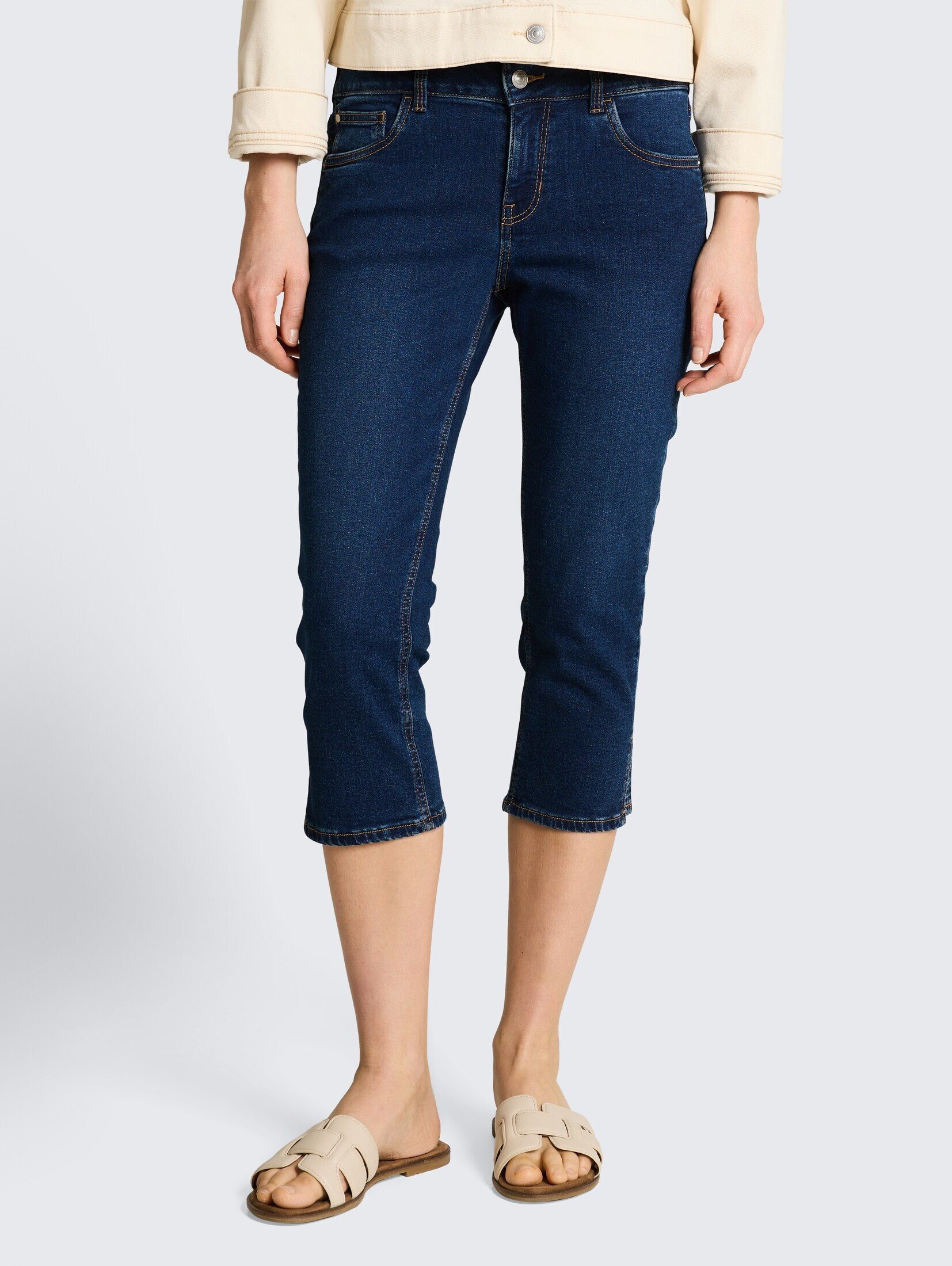 TOM TAILOR Denim Caprijeans Jeanshosen TTJONA SKINNY Capri Jeans