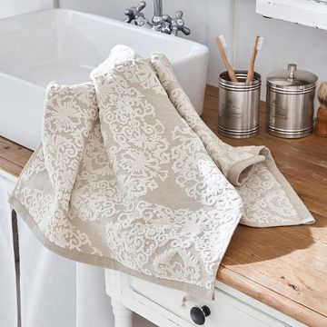 Mirabeau Handtuch Handtuch Dhalia beige, 83% Baumwolle, 17% Leinen