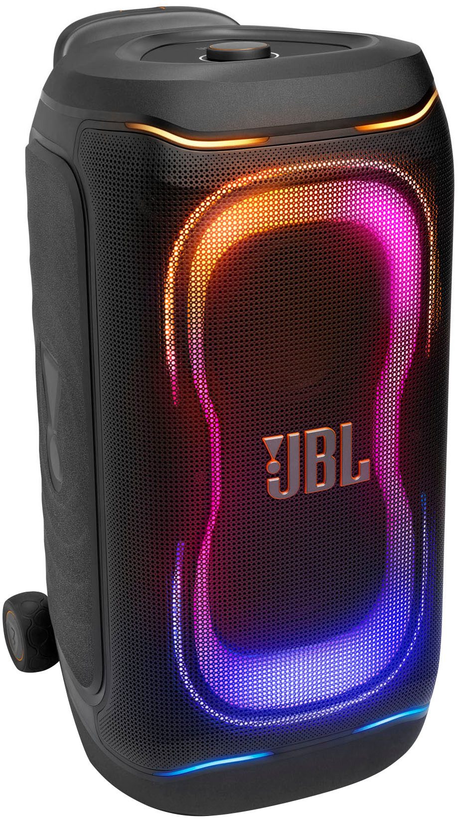 JBL PARTYBOX 330 Party-Lautsprecher (A2DP Bluetooth, Bluetooth, AVRCP Bluetooth, 280 W, Tragbarer Party-Lautsprecher mit Beleuchtung, Teleskopgriff und Rollen)