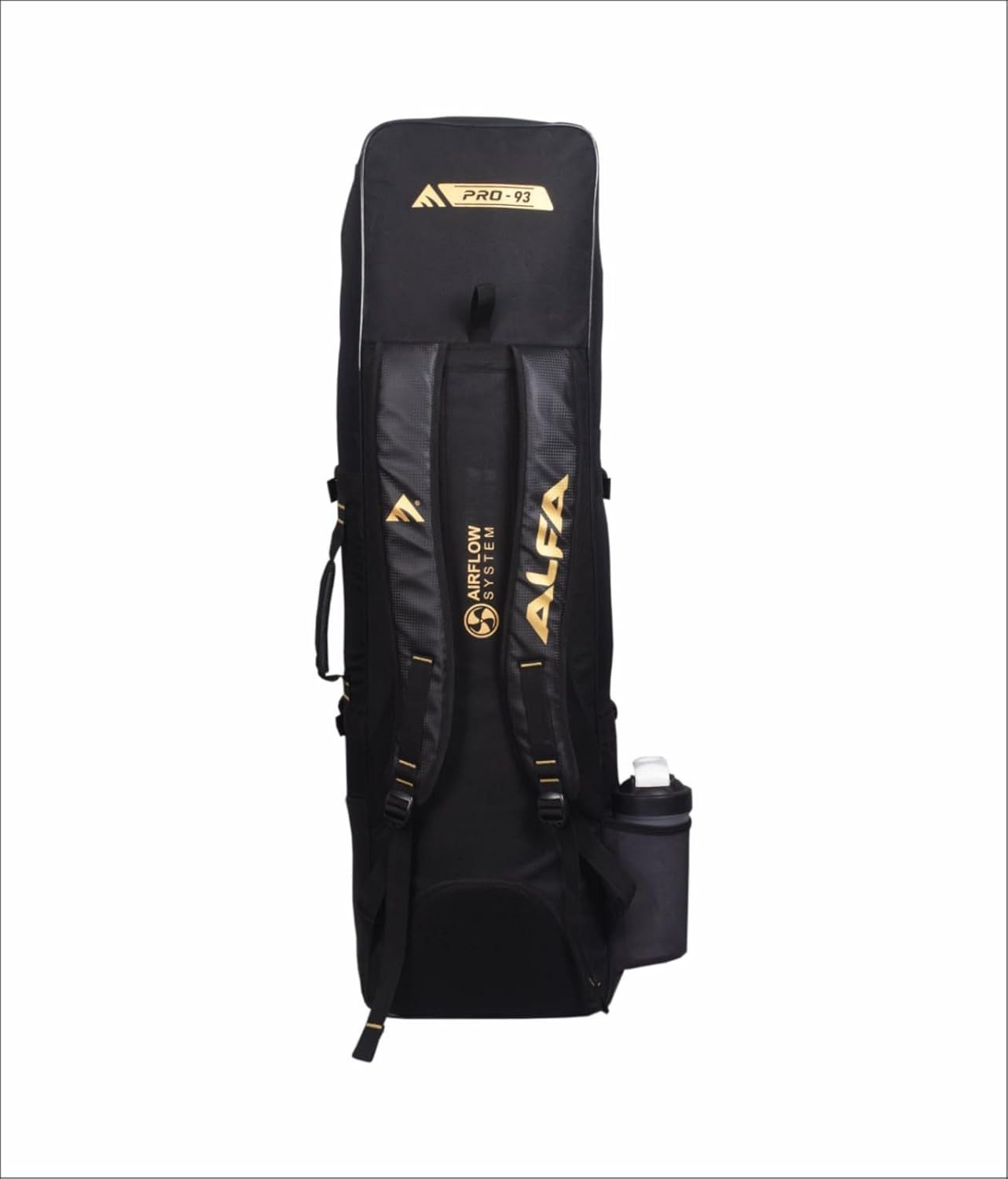 ALFA Hockeytasche Pro 93 Hockeytasche Schwarz Large mit 6 Fächern & Komfortträgern