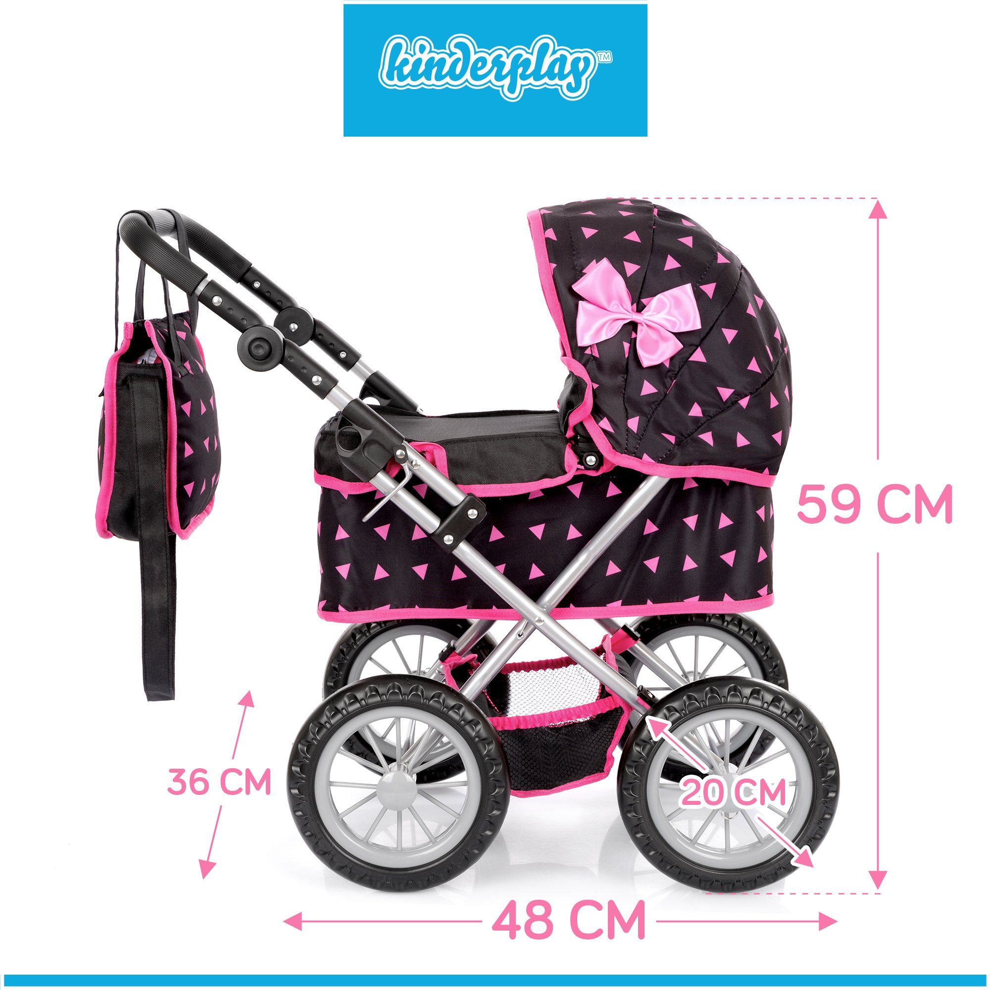 kinderplay Puppenwagen Puppenwagen ab 2 Jahre, günstig online kaufen