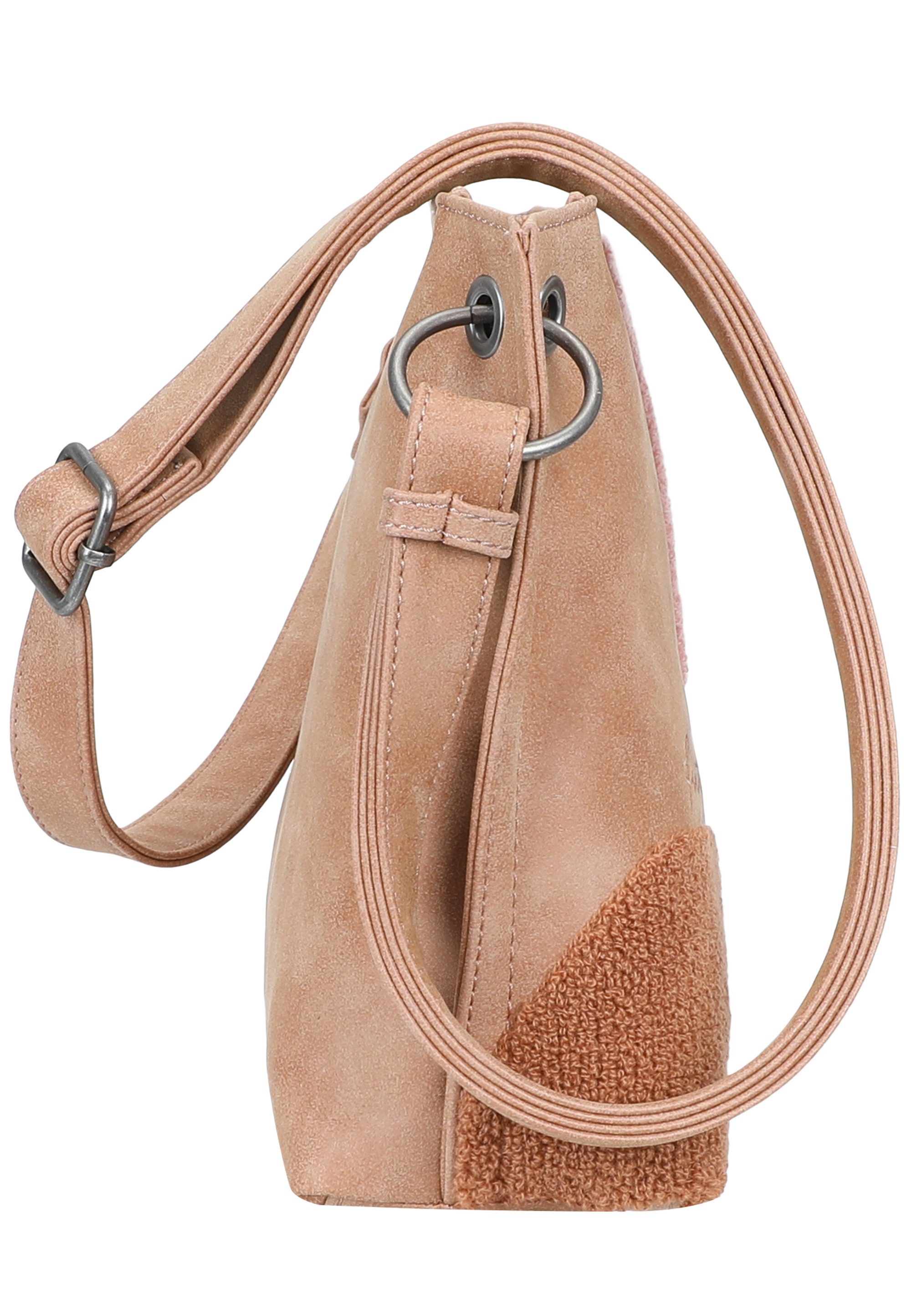 Fritzi aus Preußen Schultertasche Fritzi03 Limited Happy Flocked Jive Soft Berry, mit moderner Flockung