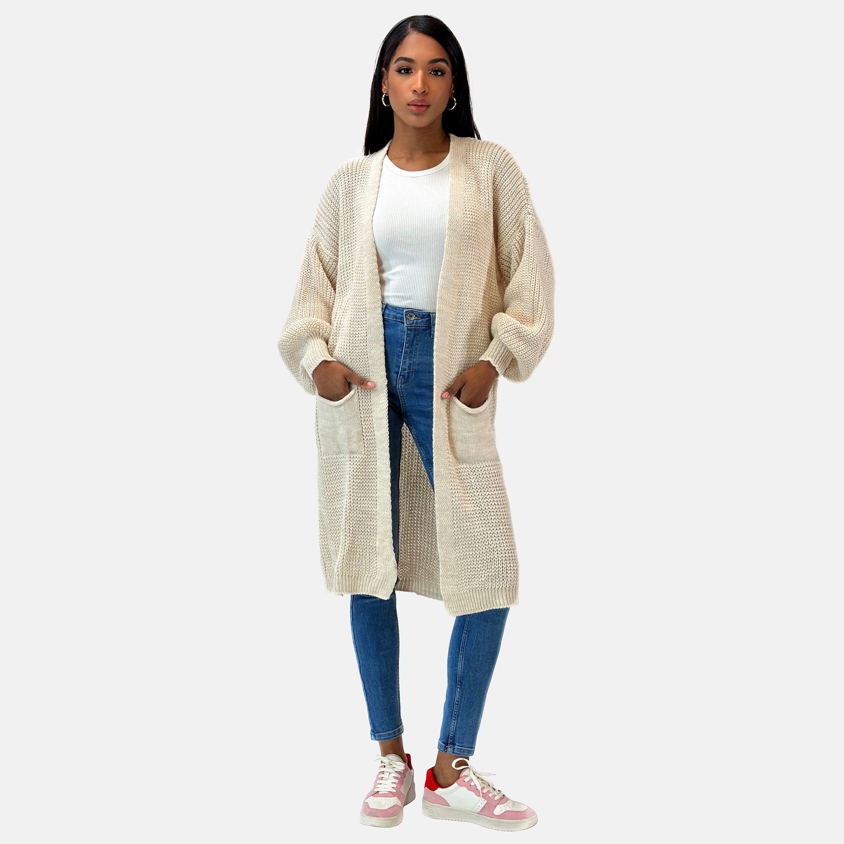 Elara Cardigan Elara Langer Damen Cardigan günstig online kaufen