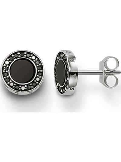 THOMAS SABO Paar Ohrstecker Thomas Sabo Damen-Ohrstecker 925er Silber 2 Onyx