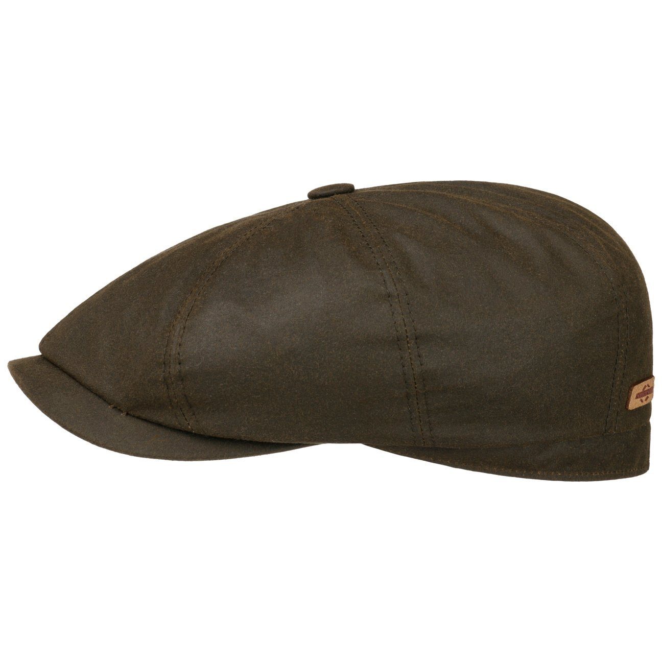 Stetson Flat Cap (1-St) Schirmmütze mit Schirm, Made in the EU dunkeloliv