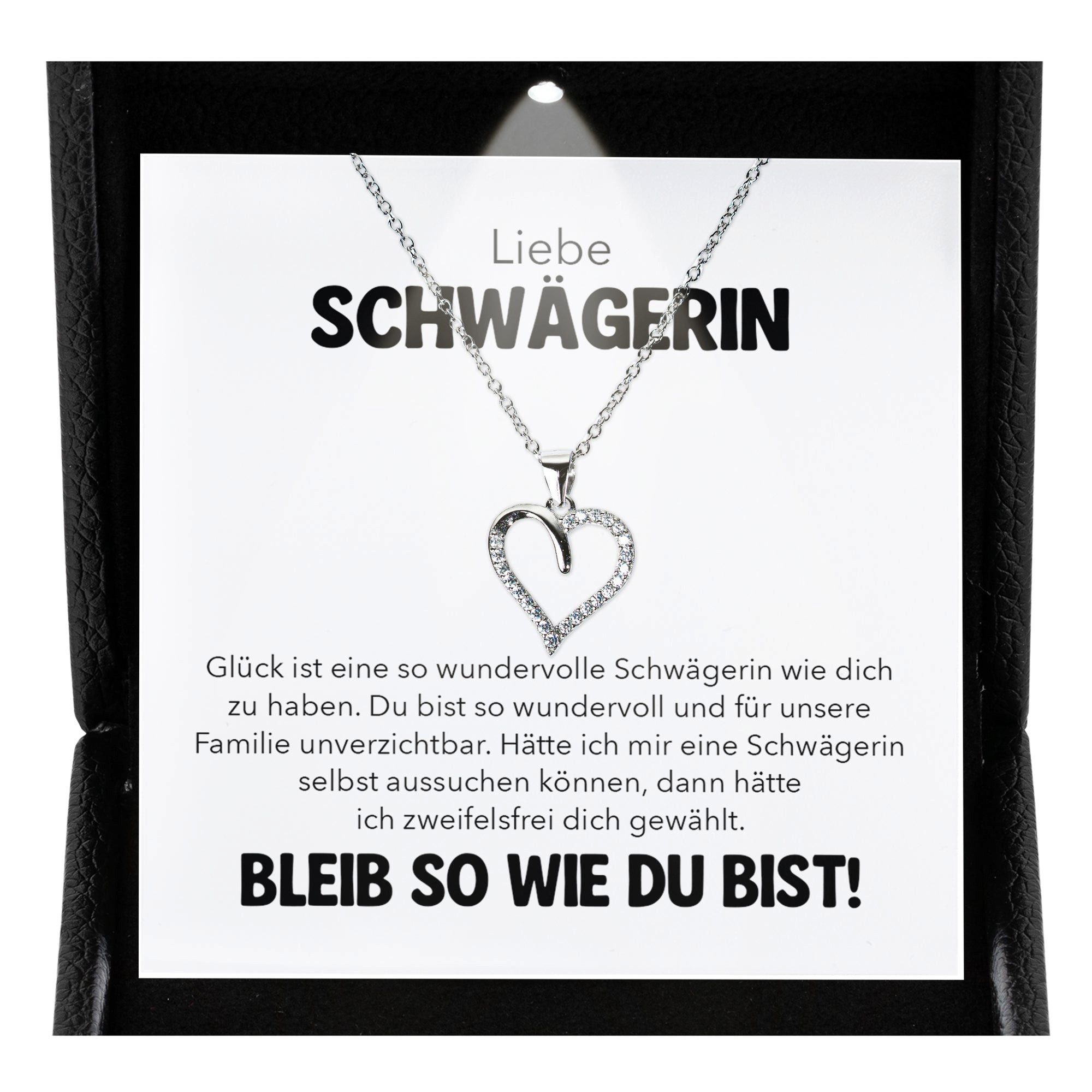 Schmuckset Liebe Schwägerin Geschenk Frauen Hochzeit Schmuck Herz Halskette Damen