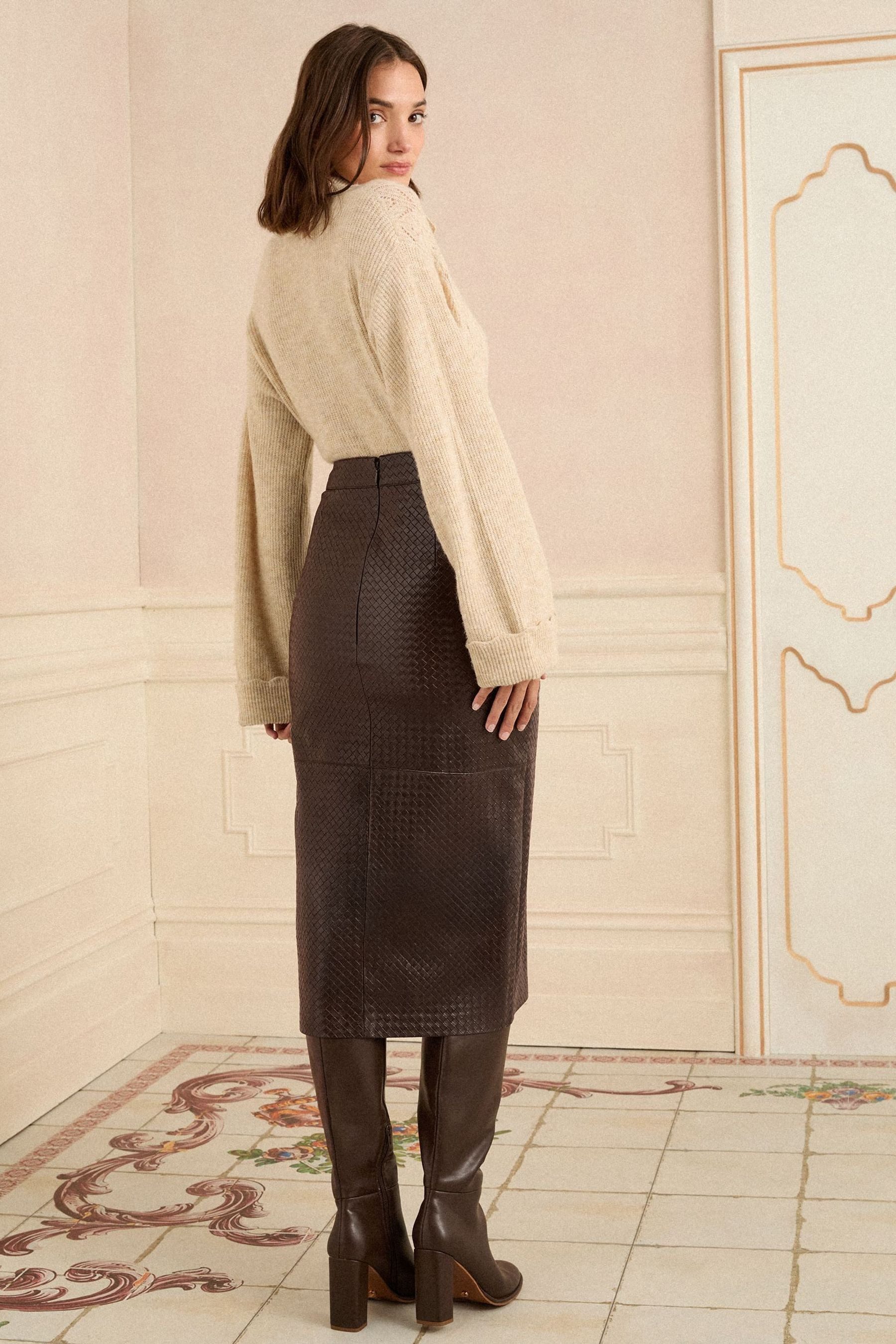 Love & Roses Midirock Love & Roses Midirock aus Kunstleder, Regular (1-tlg) günstig online kaufen